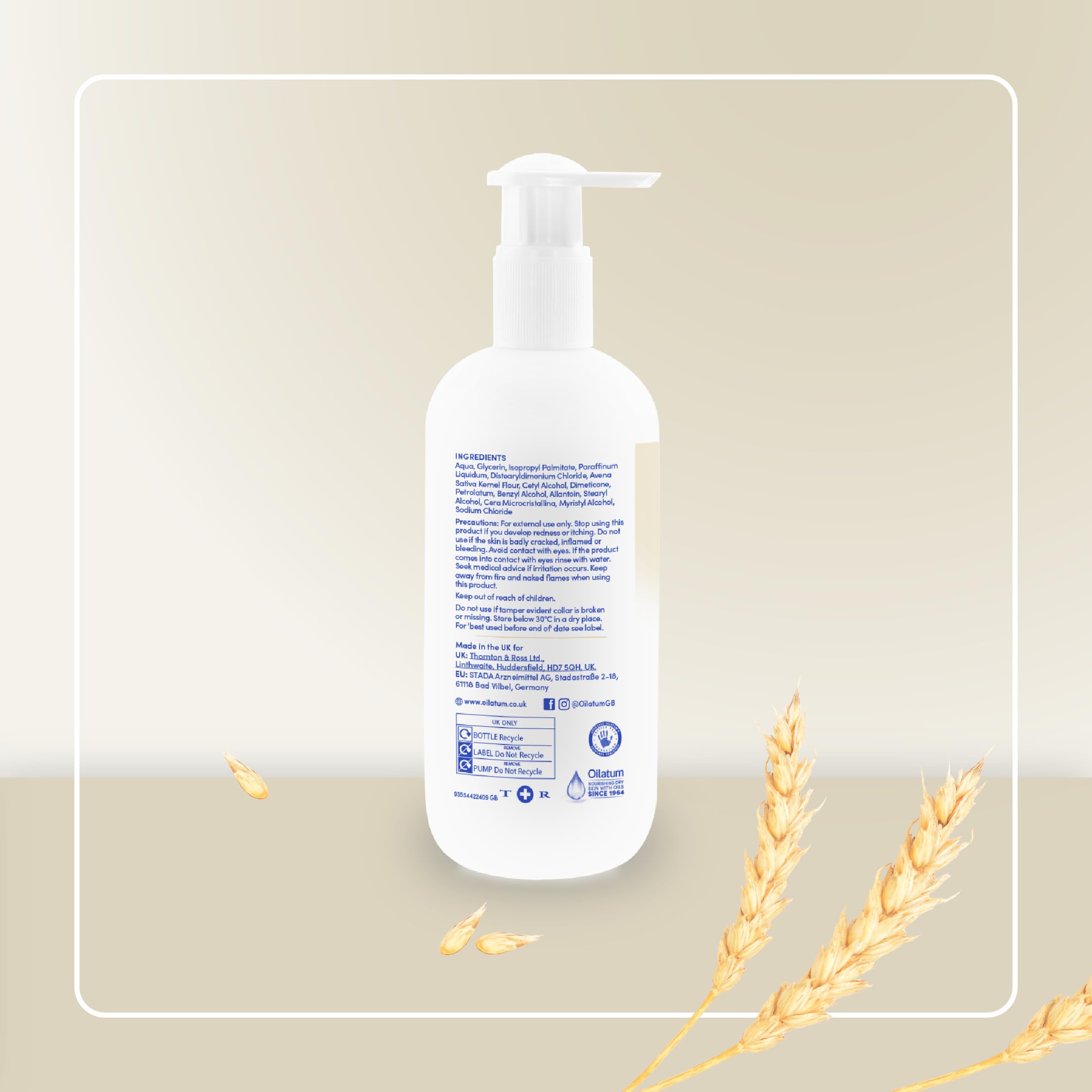 Oilatum Baby Naturally Nourishing Cream with Natural Oatmeal for Dry, Eczema-Prone Skin 3