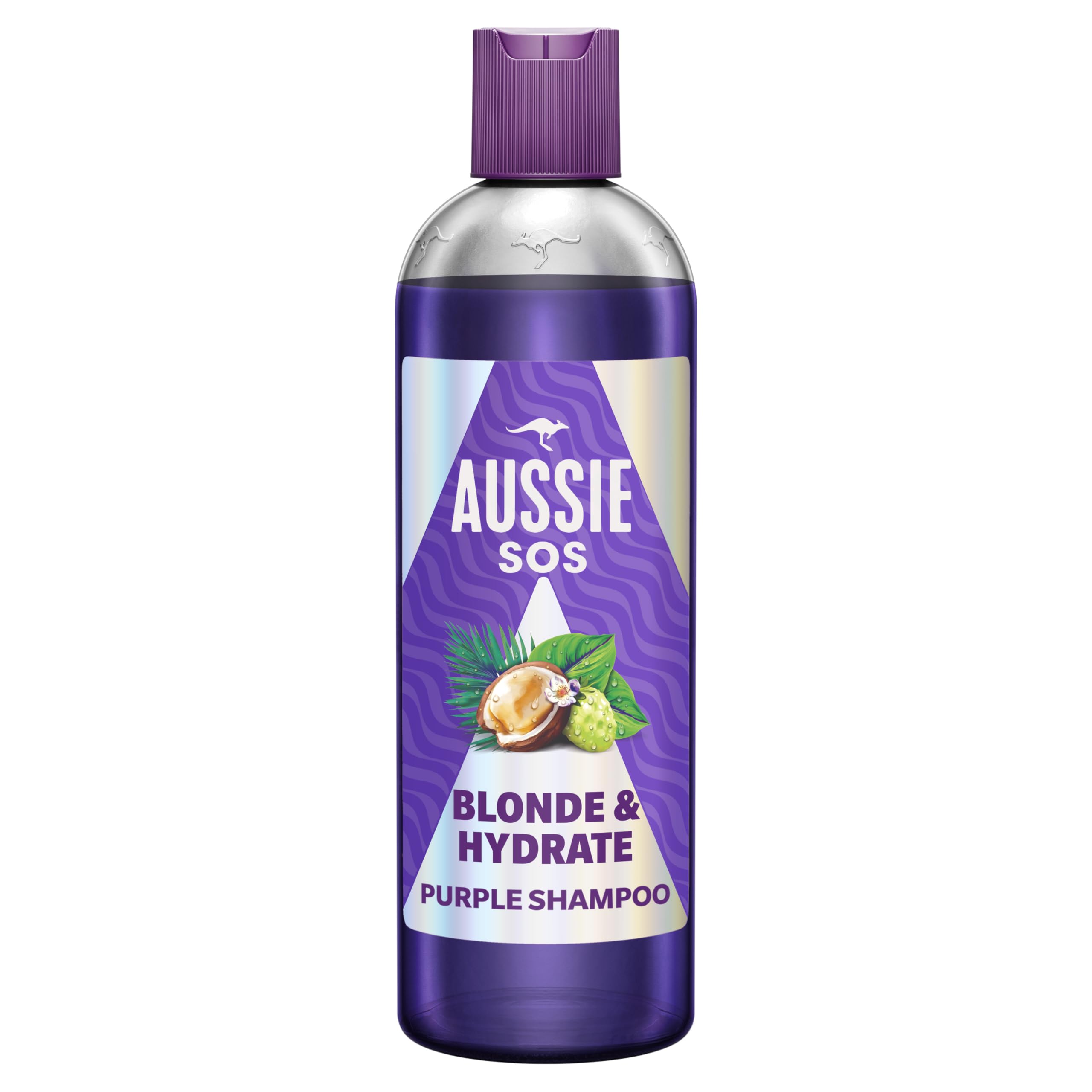 Aussie SOS Blonde and Hydrate Purple Shampoo 300ml für blondiertes und gesträhntes Haar