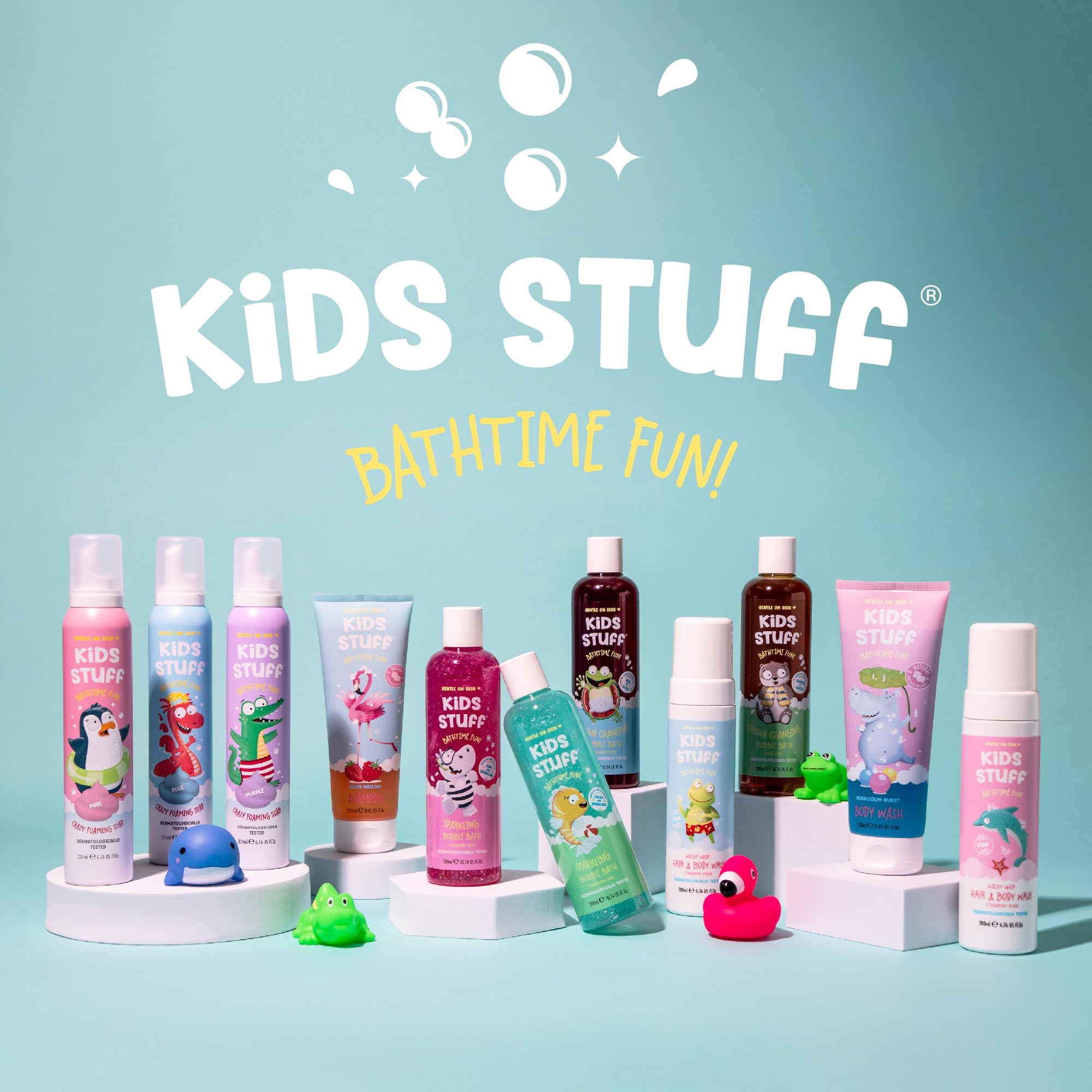 Kids Stuff Pink Sparkling Schaumbad | Kinder-Schaumbad mit Erdbeergeschmack 7