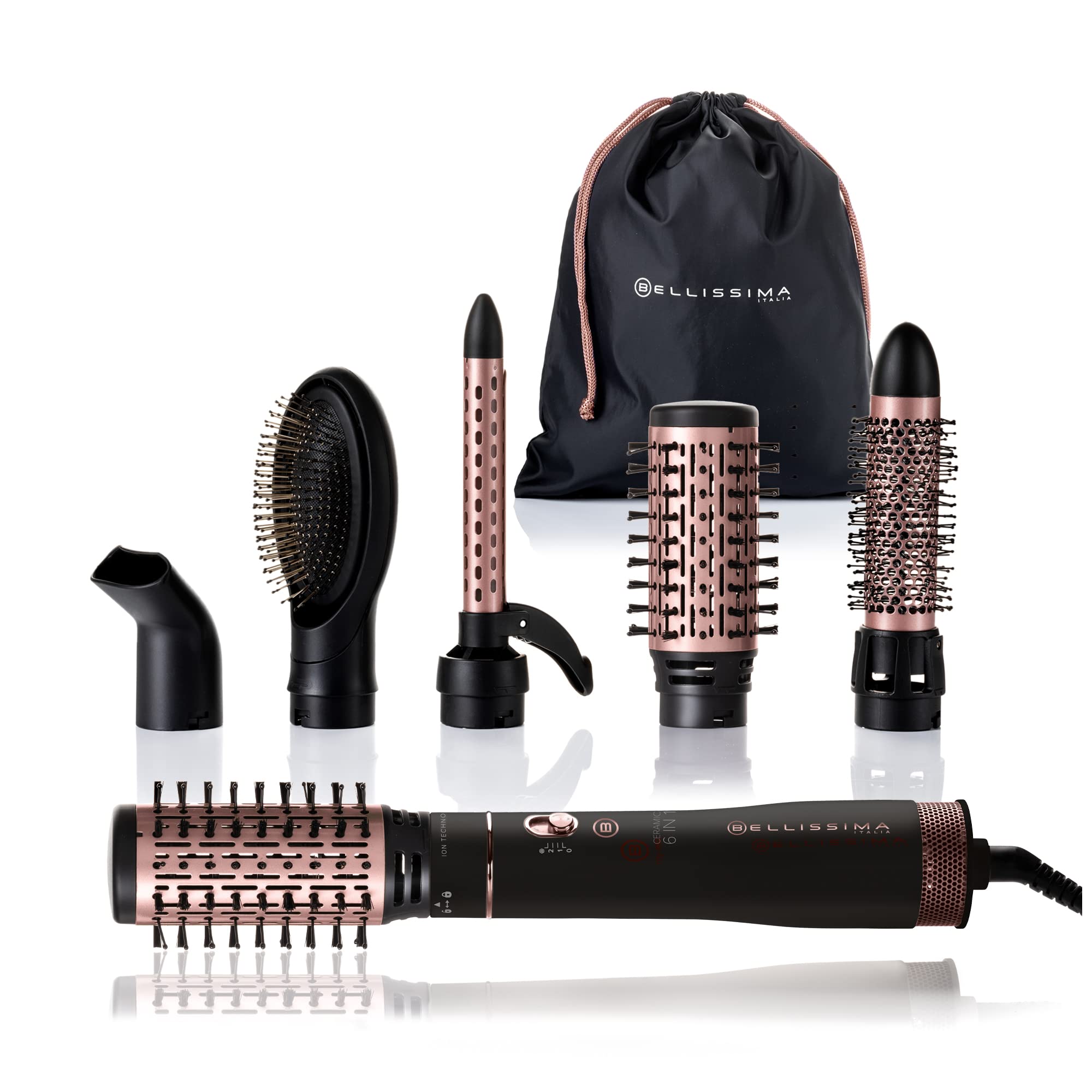 BELLISSIMA 6-in-1 Hot Air Styler & Volumiser Hair Dryer Brush with Ionic Technology
