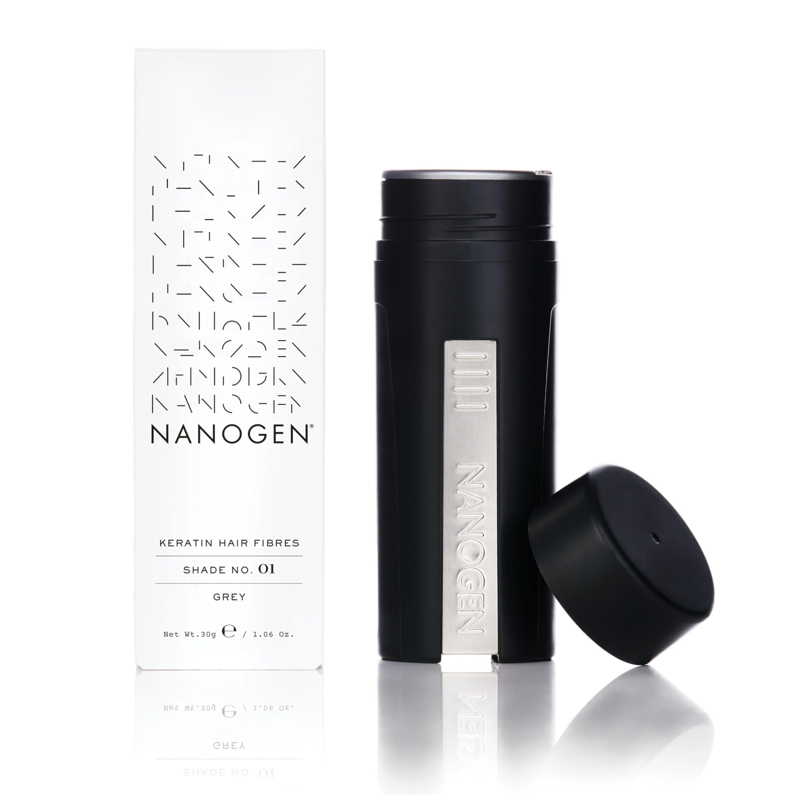 Nanogen Hair Fibres, 30 g Grey - Instant Hair Thickening for Fine Hair