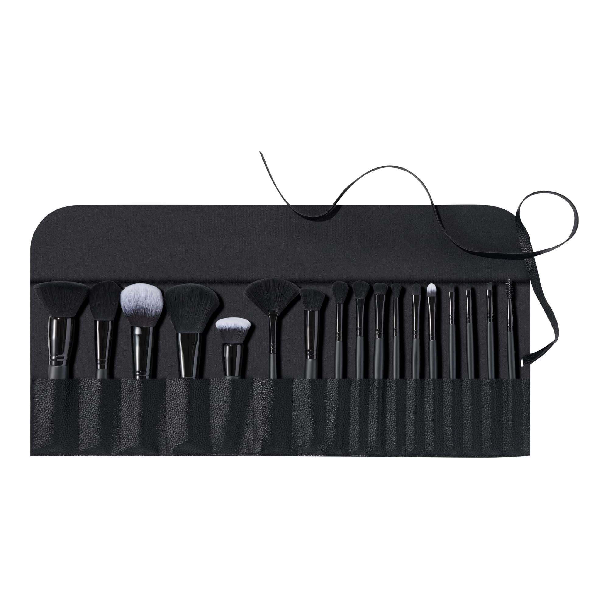 e.l.f. Ultimate Makeup Brush Set & Travel Roll - 17-Piece Vegan Brush Kit
