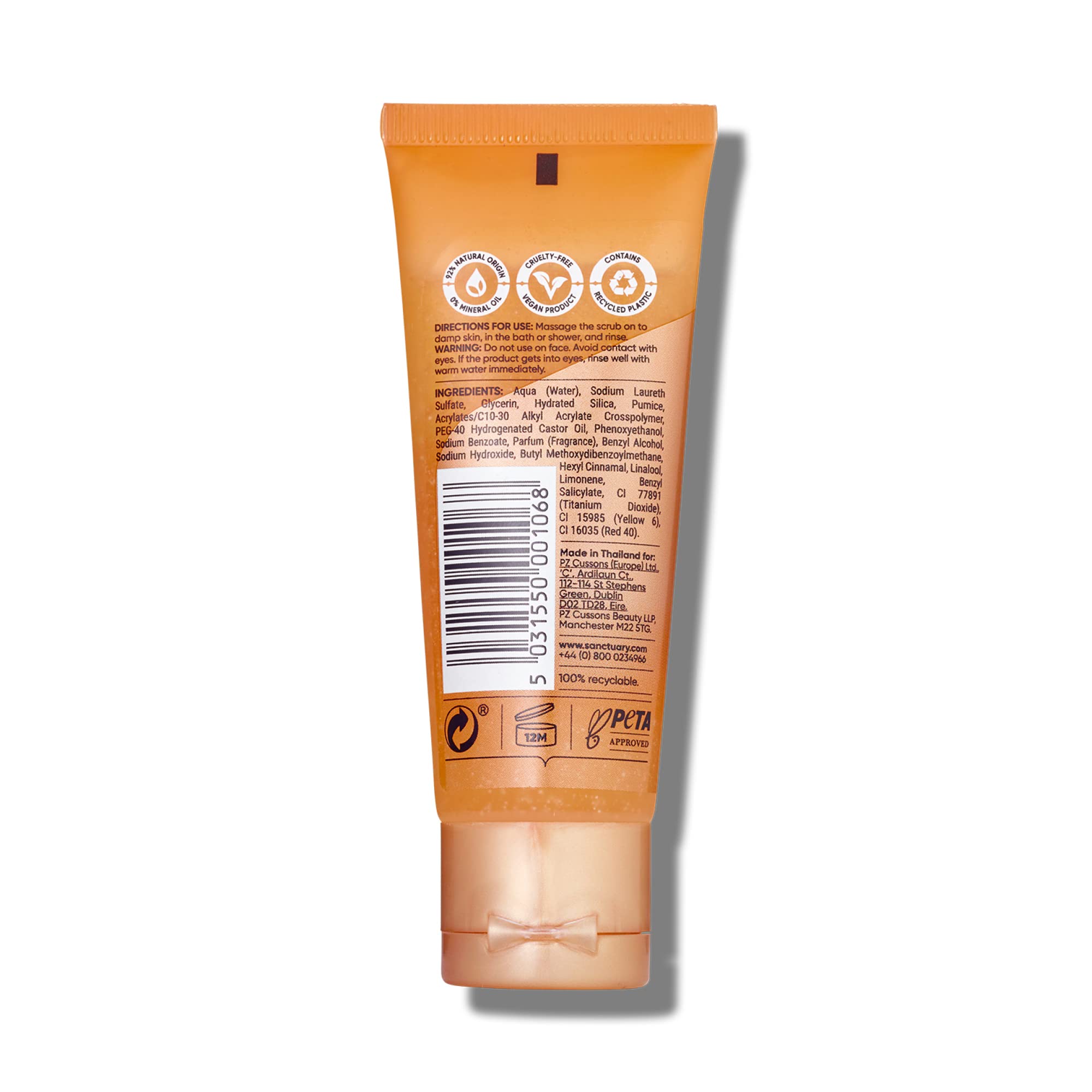 SANCTUARY Spa Natural Pumice & Essential Oils Body Scrub, Travel Size, Orange Scent 5