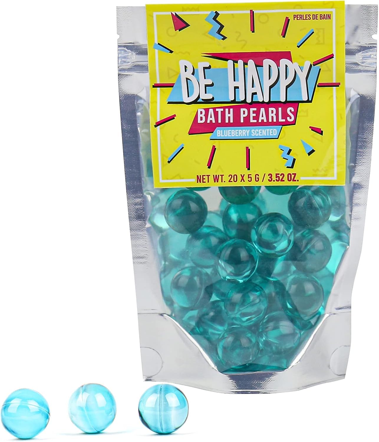 Gift Republic Be Happy 20-Pack Blueberry Scented Bath Pearls with Moisturizing Oil 6