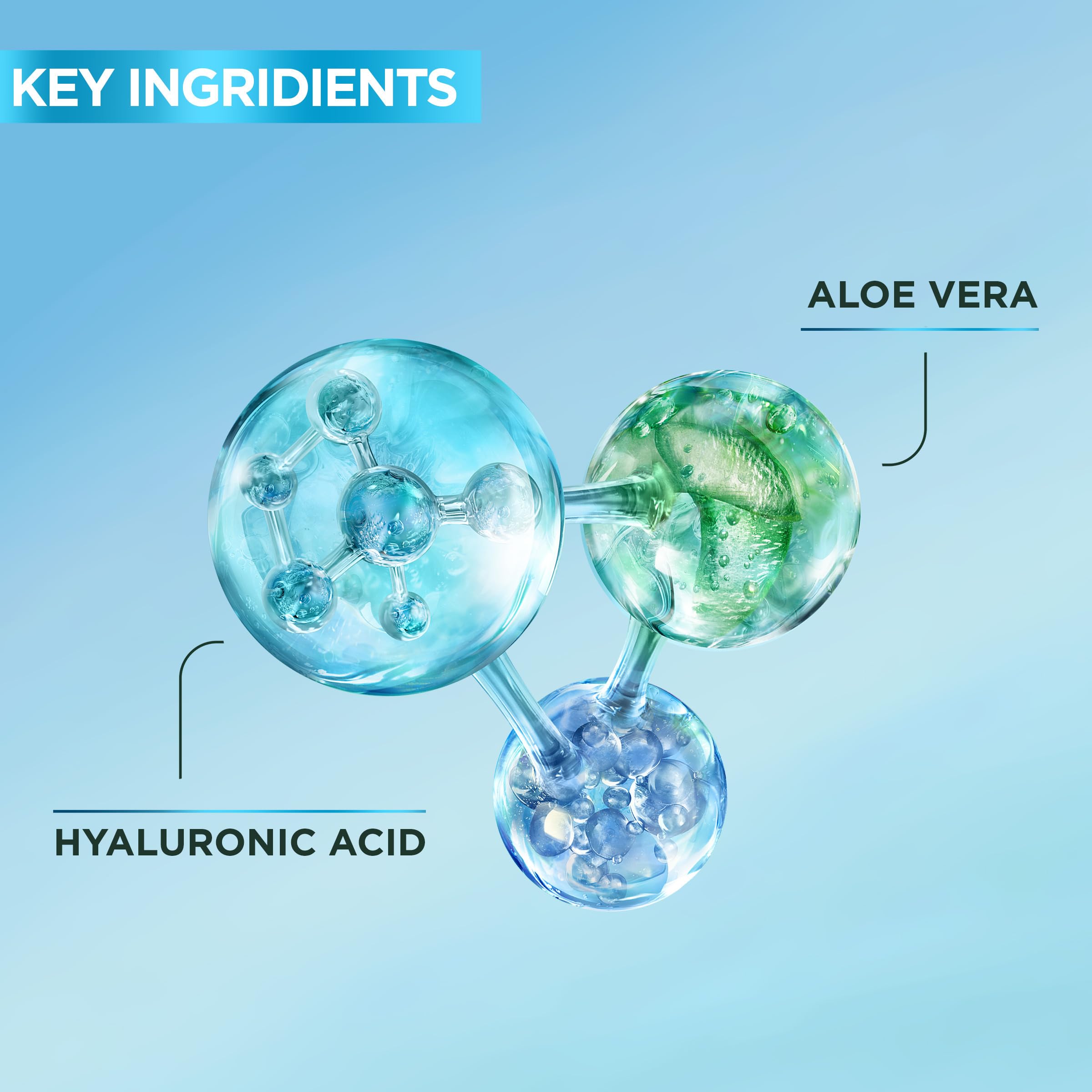 Garnier Hyaluronic Aloe Soothing Cream Cleanser for Normal to Dry Skin, Removes Makeup & Impurities 3