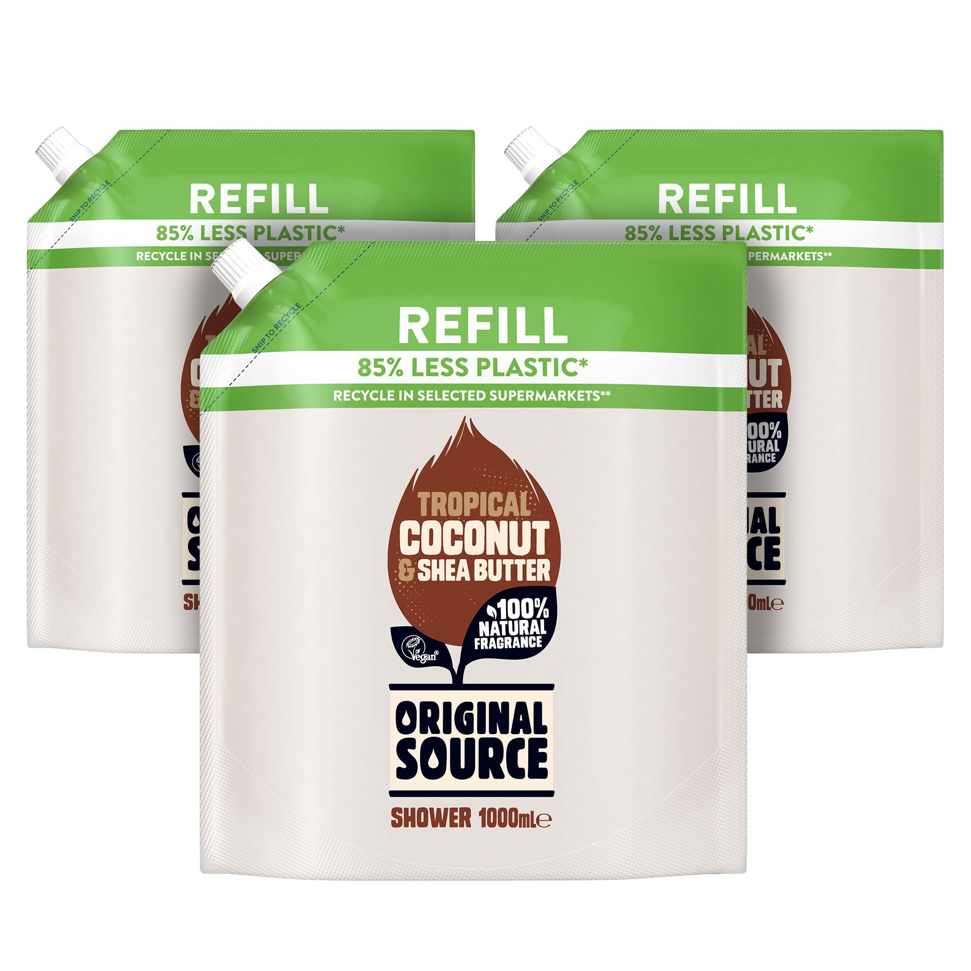 Original Source Duschgel mit Kokosnuss und Sheabutter sowie 100 % natürlichem Duft