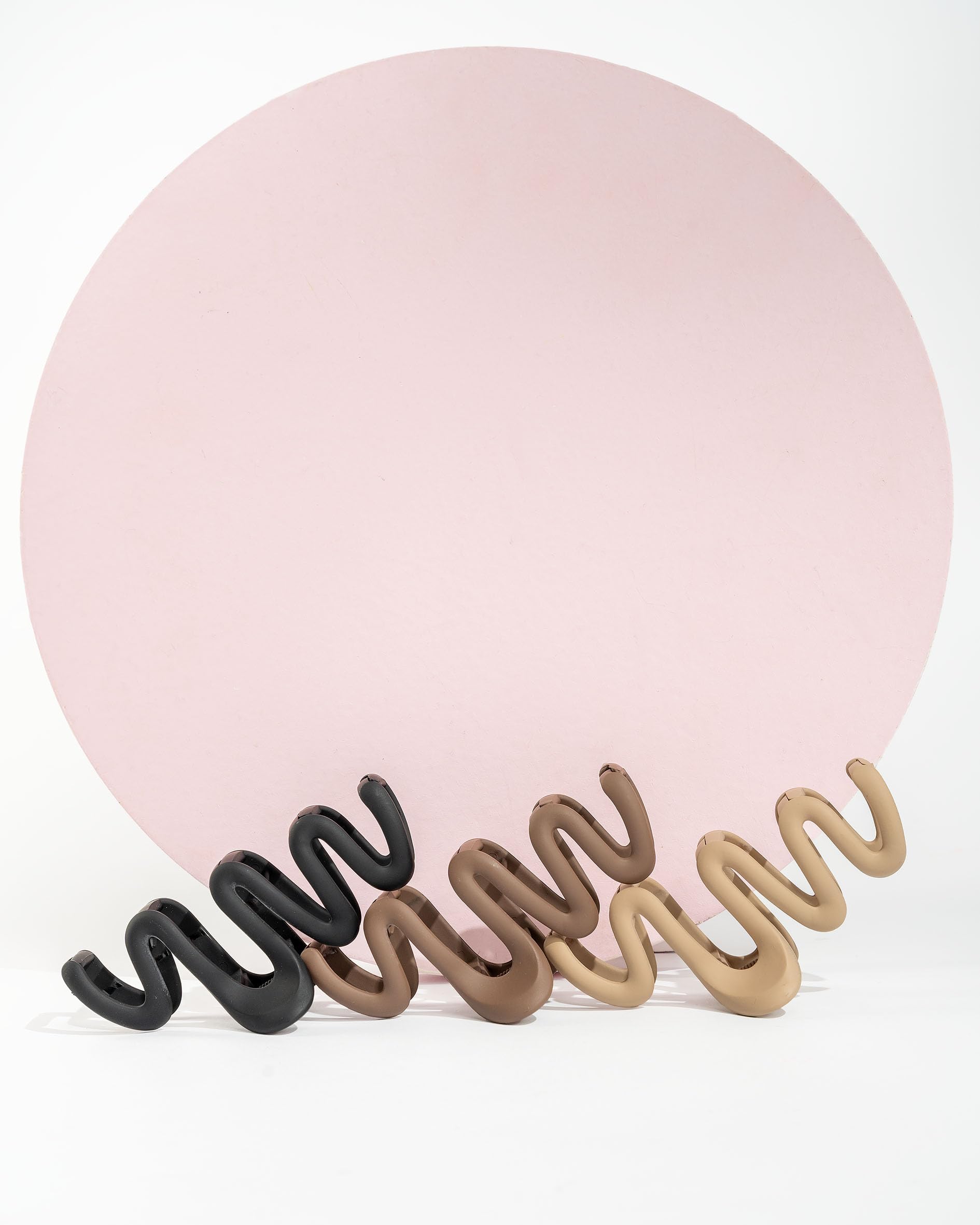 Brushworks Wave Claw Clips – 3 Pack Large Hair Clips with Strong Grip and Trendy Design 4