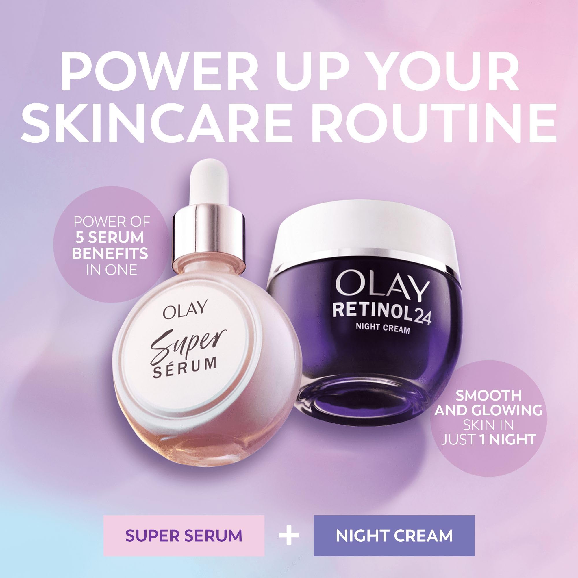 Olay Power of Smoothness Gift Set: Super Serum & Retinol 24 Night Cream Duo 3