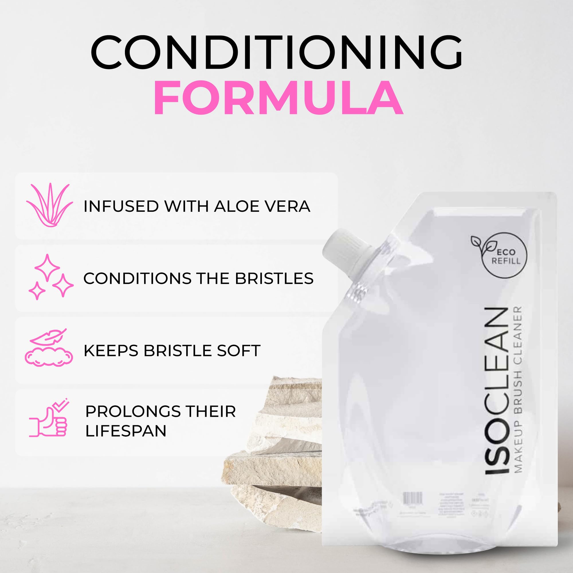ISOCLEAN Nachfüllbeutel für Make-up-Pinselreiniger – Flüssige Make-up-Reinigungslösung 3