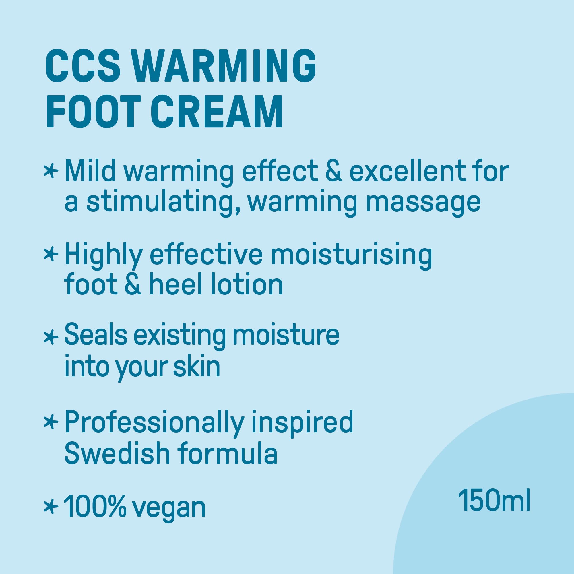 CCS Warming Foot Cream 150 ml - Moisturise, Soften Dry Skin & Cold Feet 3