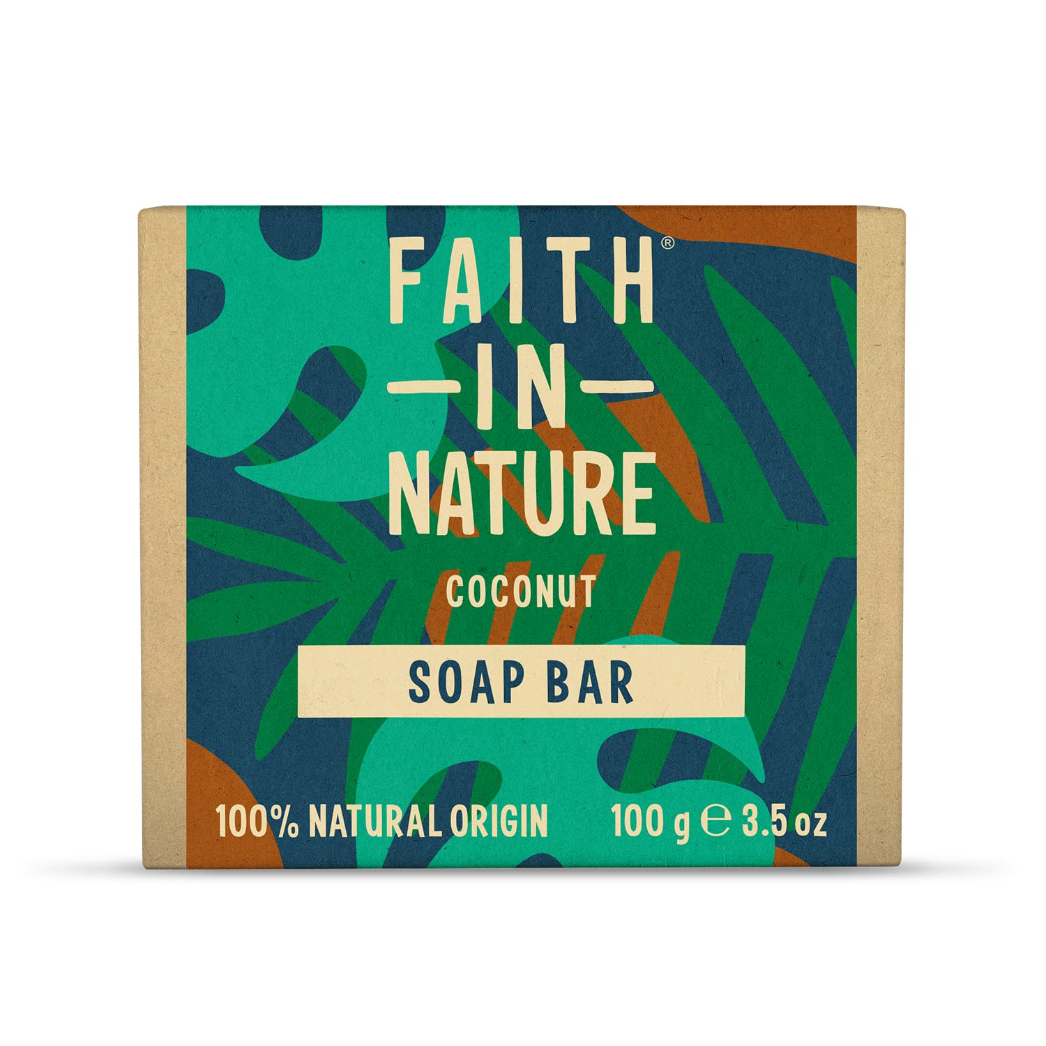 FAITH IN NATURE Natural Coconut Hand Soap Bar, Hydrating, Vegan & Cruelty Free, 100g