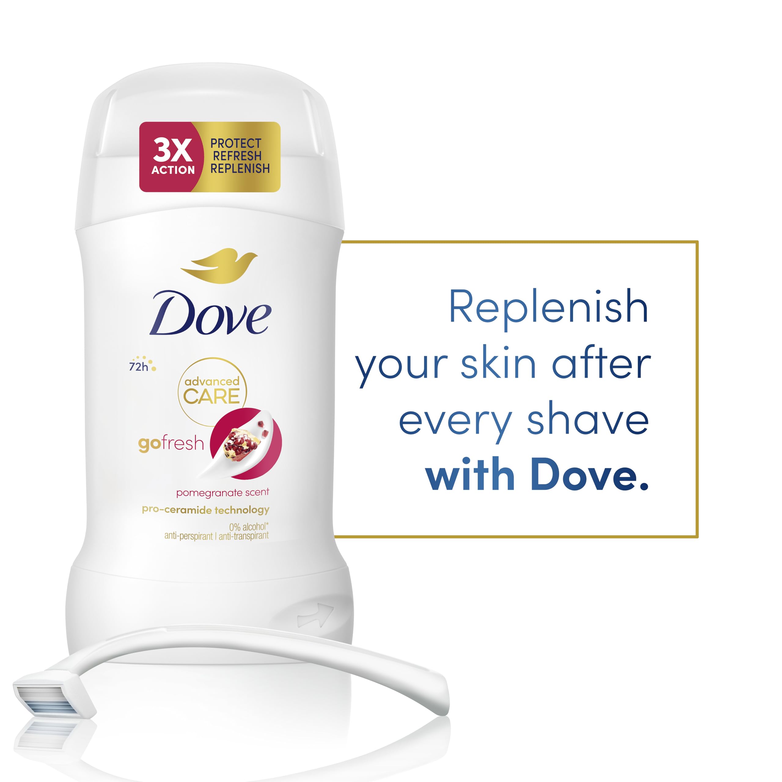 Dove Advanced Care Go Fresh Pomegranate Scent Antiperspirant Deodorant for Women 4