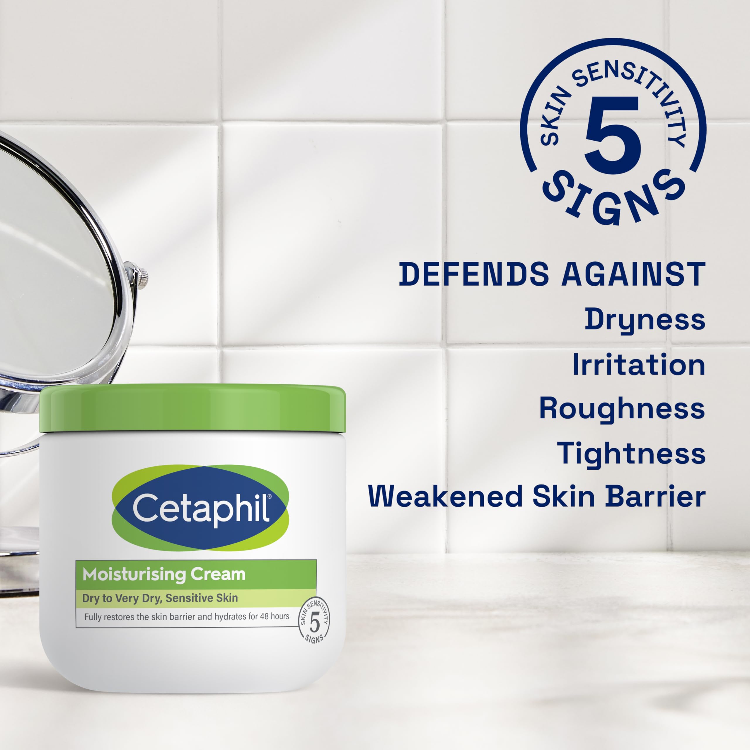 Cetaphil Moisturising Cream for Dry to Very Dry Sensitive Skin Tub 450g 6