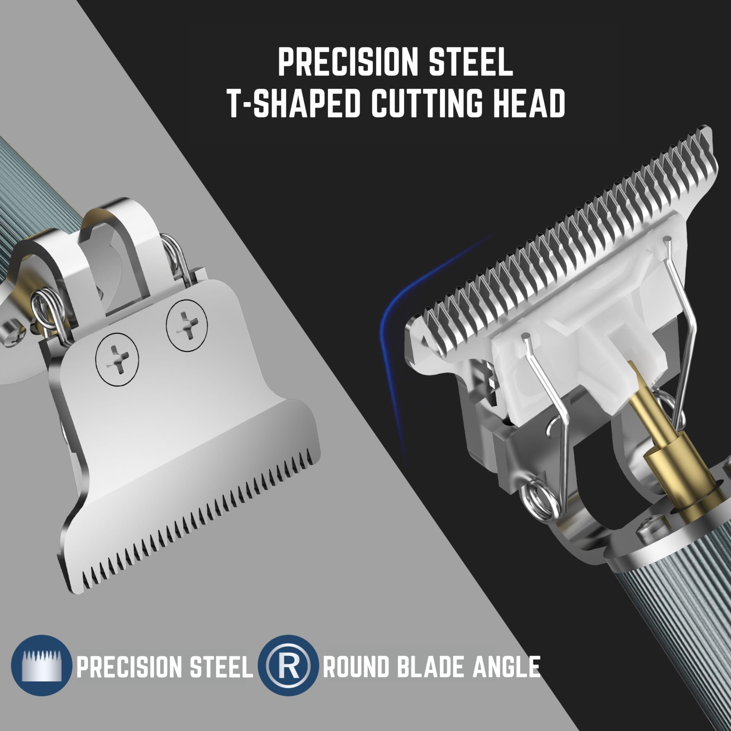 BARBERBOSS Professional Cordless T-Blade Beard Trimmer & Hair Clippers for Men 4