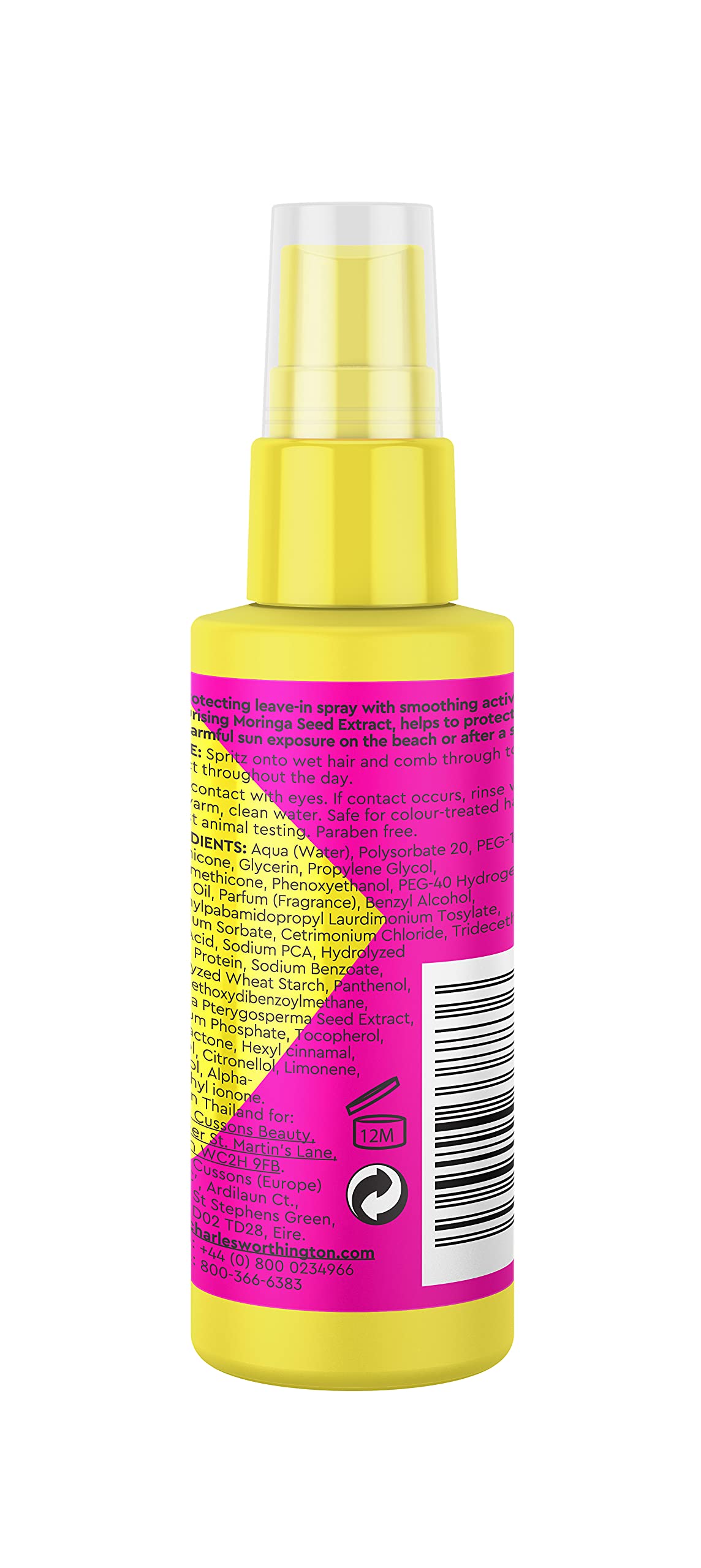 Charles Worthington Sunshine Protect UV Leave-In Spray for Frizz Control and Hydration 4