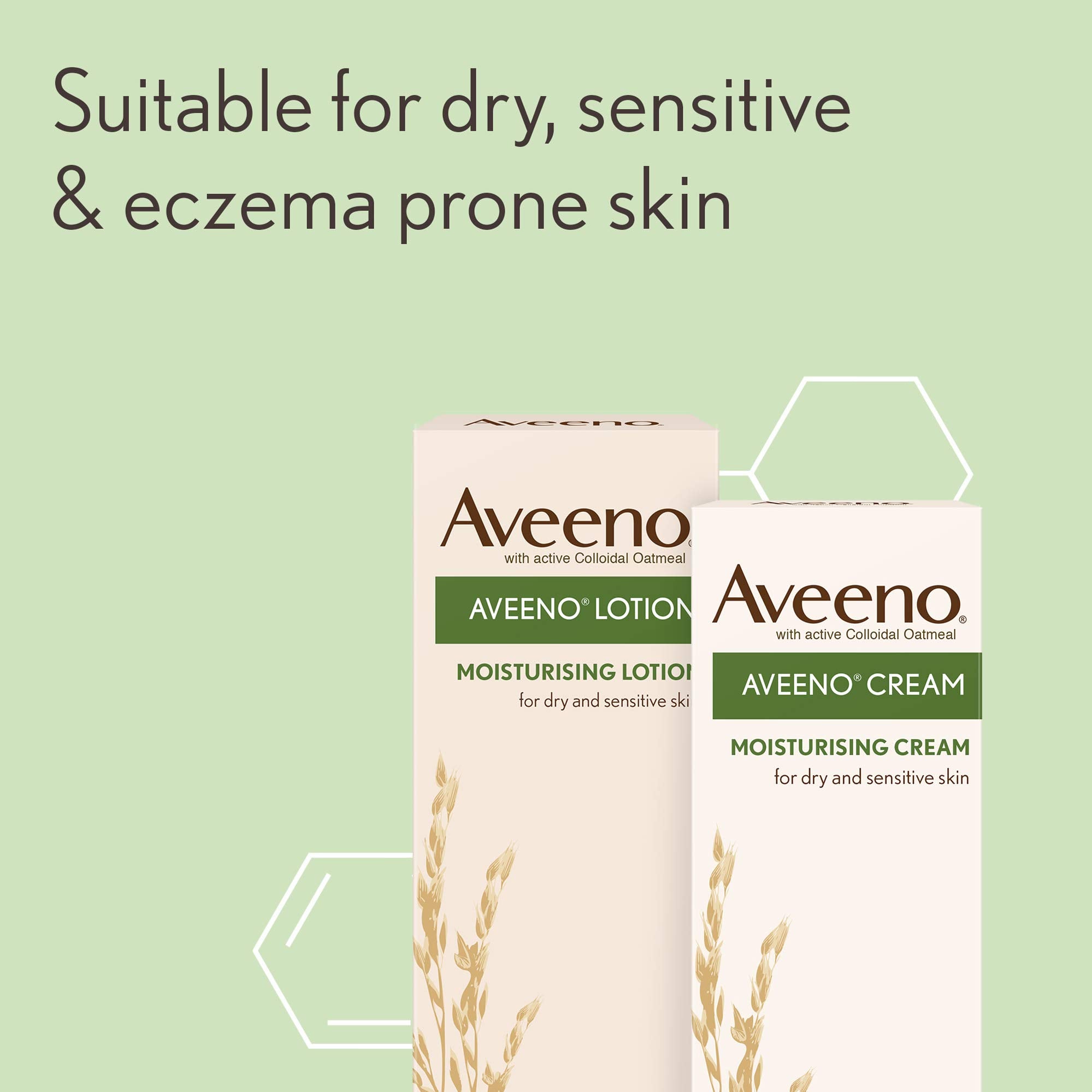 Aveeno Moisturising Cream 300ml - Nourishing Body Lotion with Colloidal Oatmeal for Dry Sensitive Skin 7
