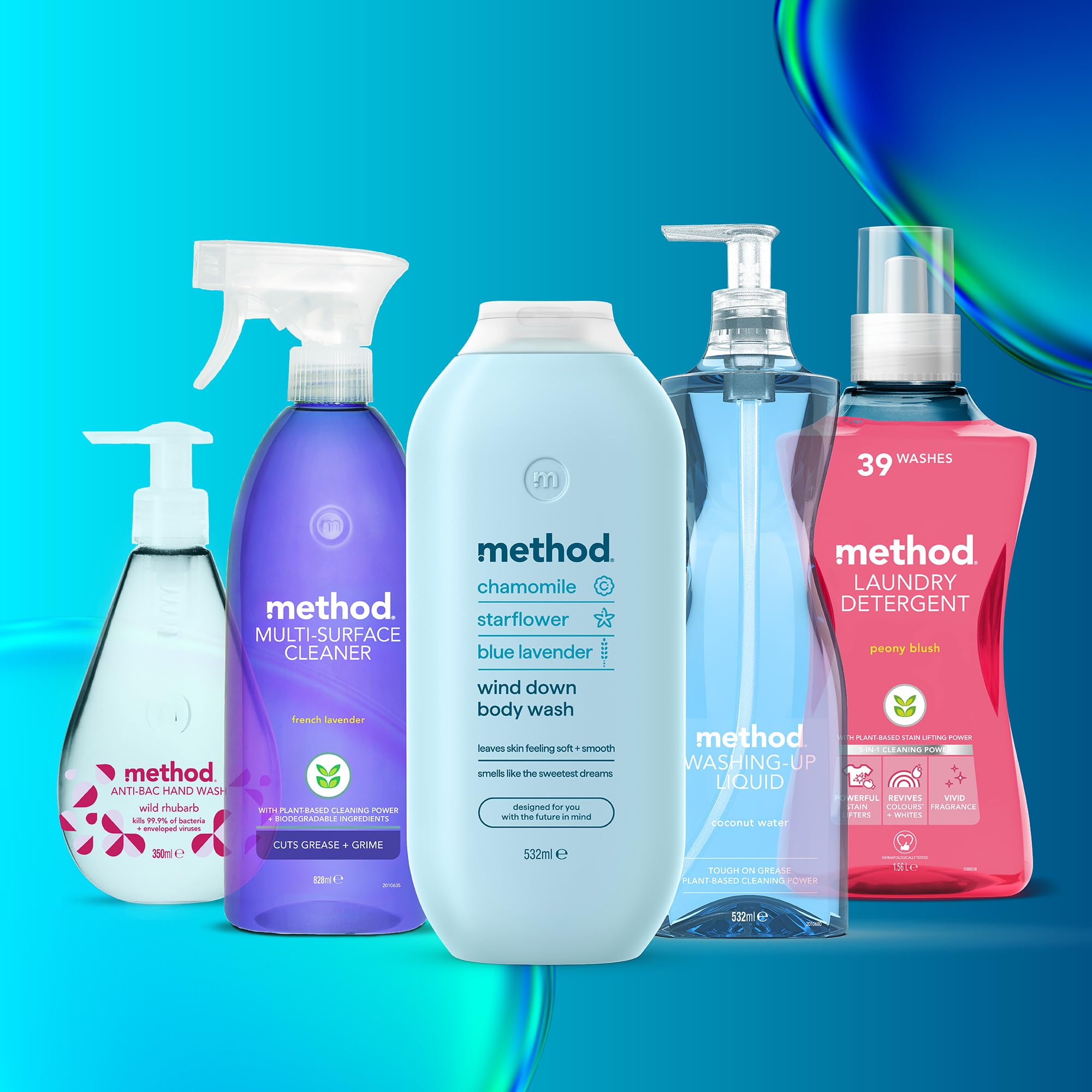 Method Body Wash Wind Down Shower Gel with Chamomile, Starflower and Blue Lavender 7