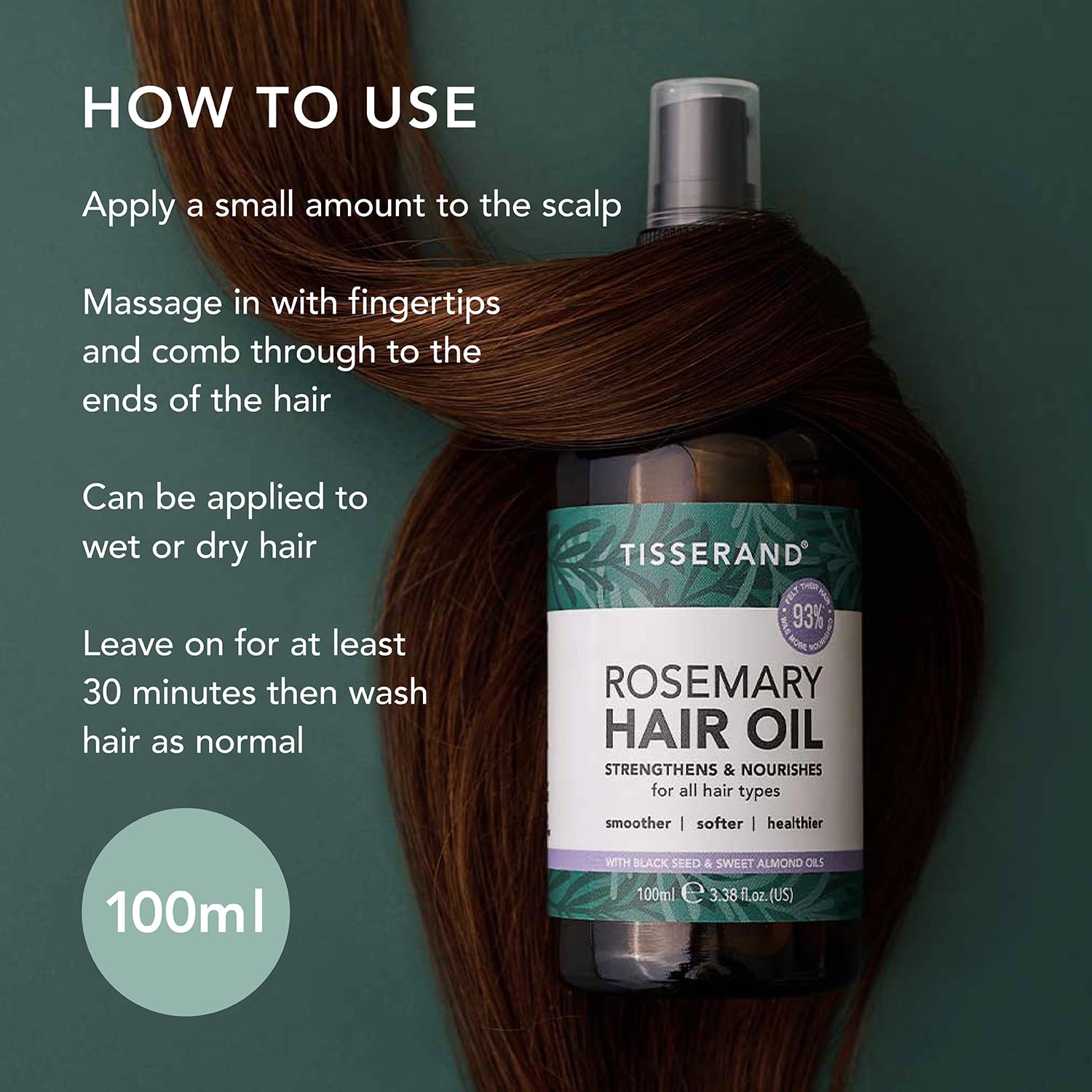 Tisserand Natural Pure Rosemary Hair Oil Spray for Hair Growth and Thicker Hair 5