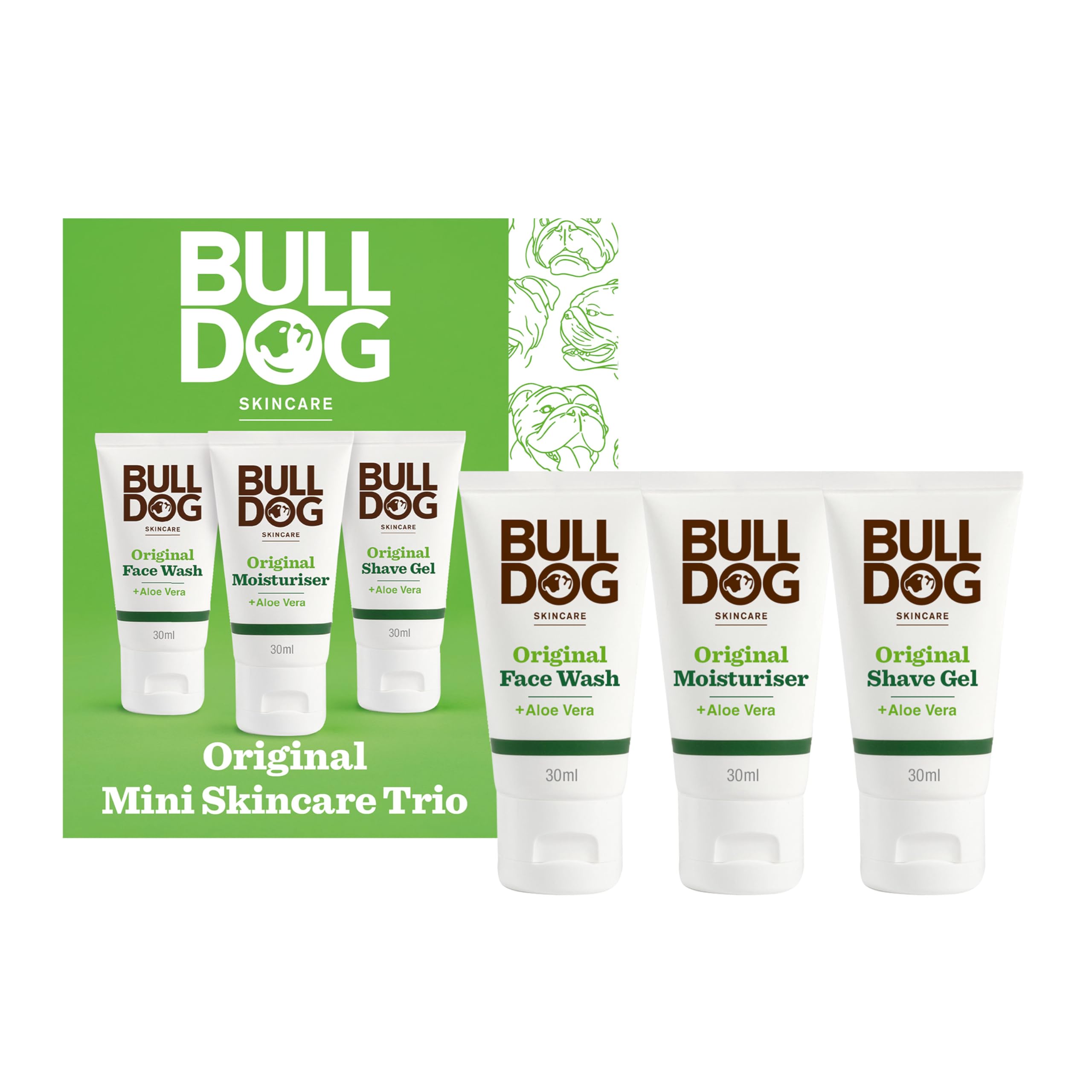 Bulldog Skincare Christmas Gift Mini Trio for Men - Citrus Scent