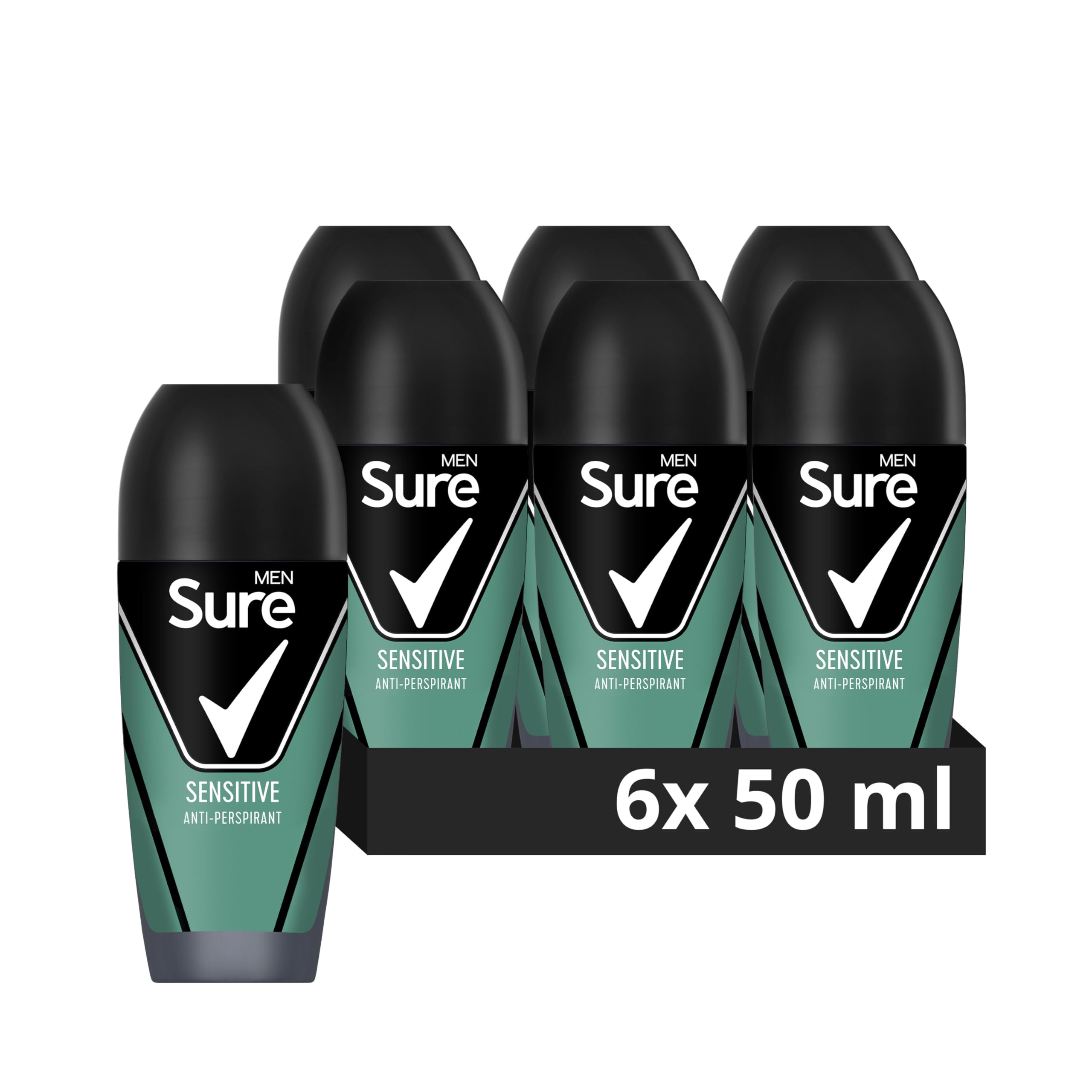 Sure Men Sensitive Roll-On Deodorant Antitranspirant mit MotionSense-Technologie
