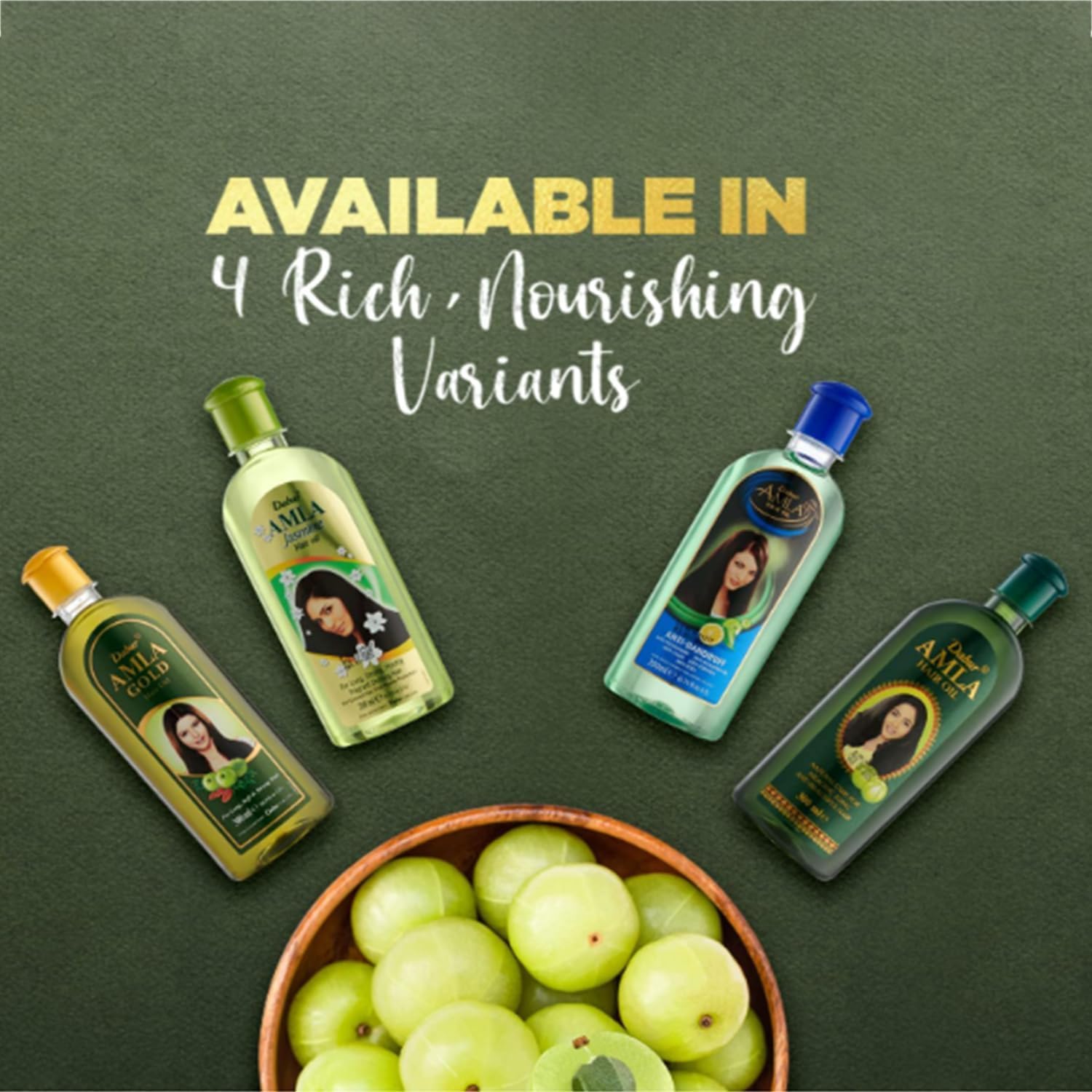Dabur Amla Gold Haaröl – 200 ml, für langes, weiches und kräftiges Haar, angereichert mit P 8