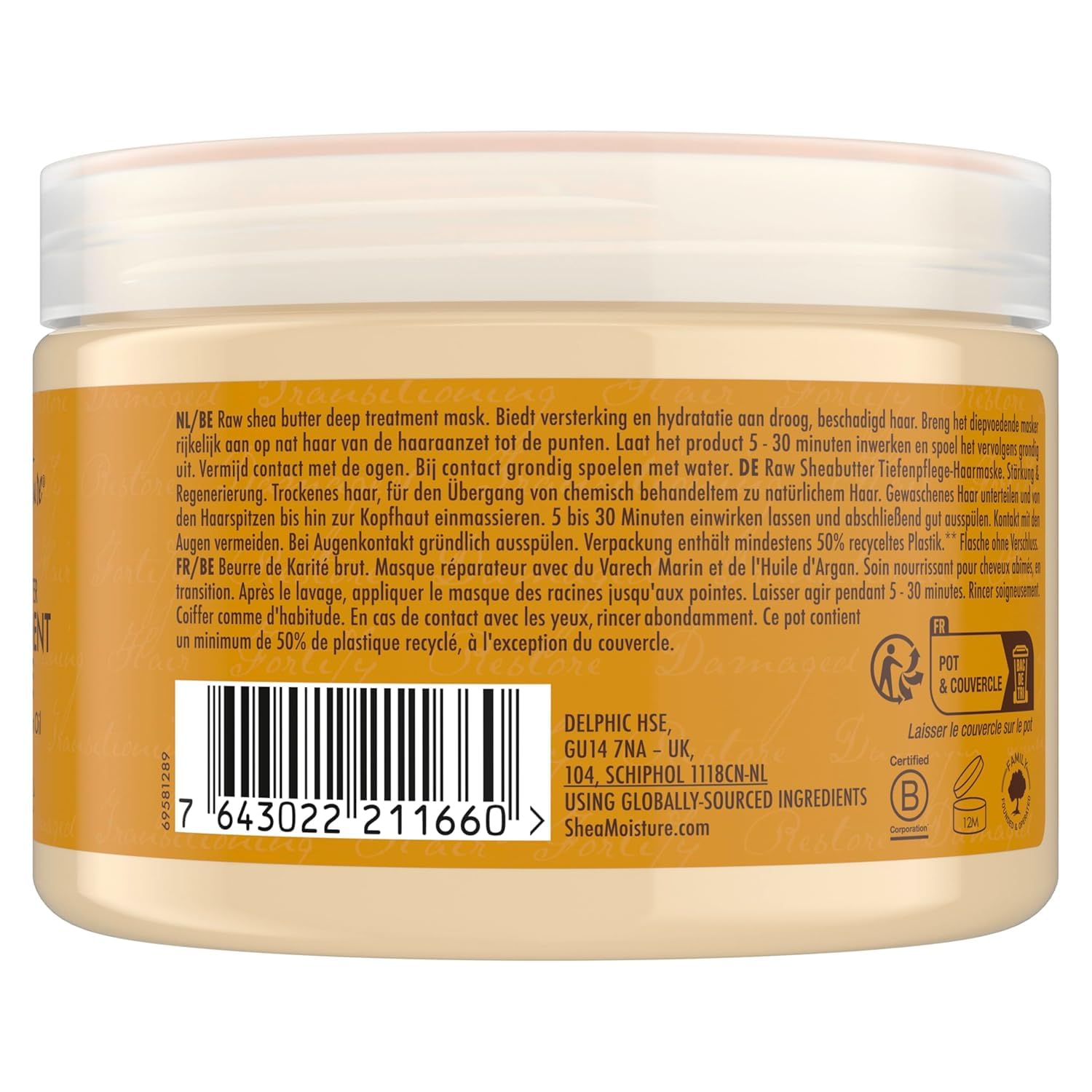 SheaMoisture Raw Shea Butter Deep Hair Treatment Mask for Dry, Damaged Hair 3