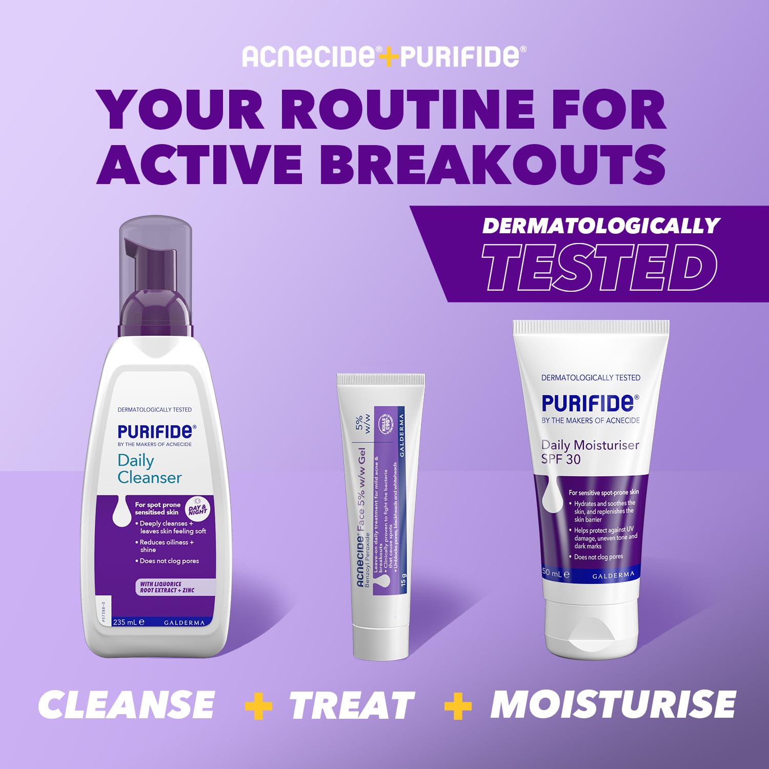 Acnecide Purifide Daily Cleanser Acne Face Wash for Spot Prone Skin 5