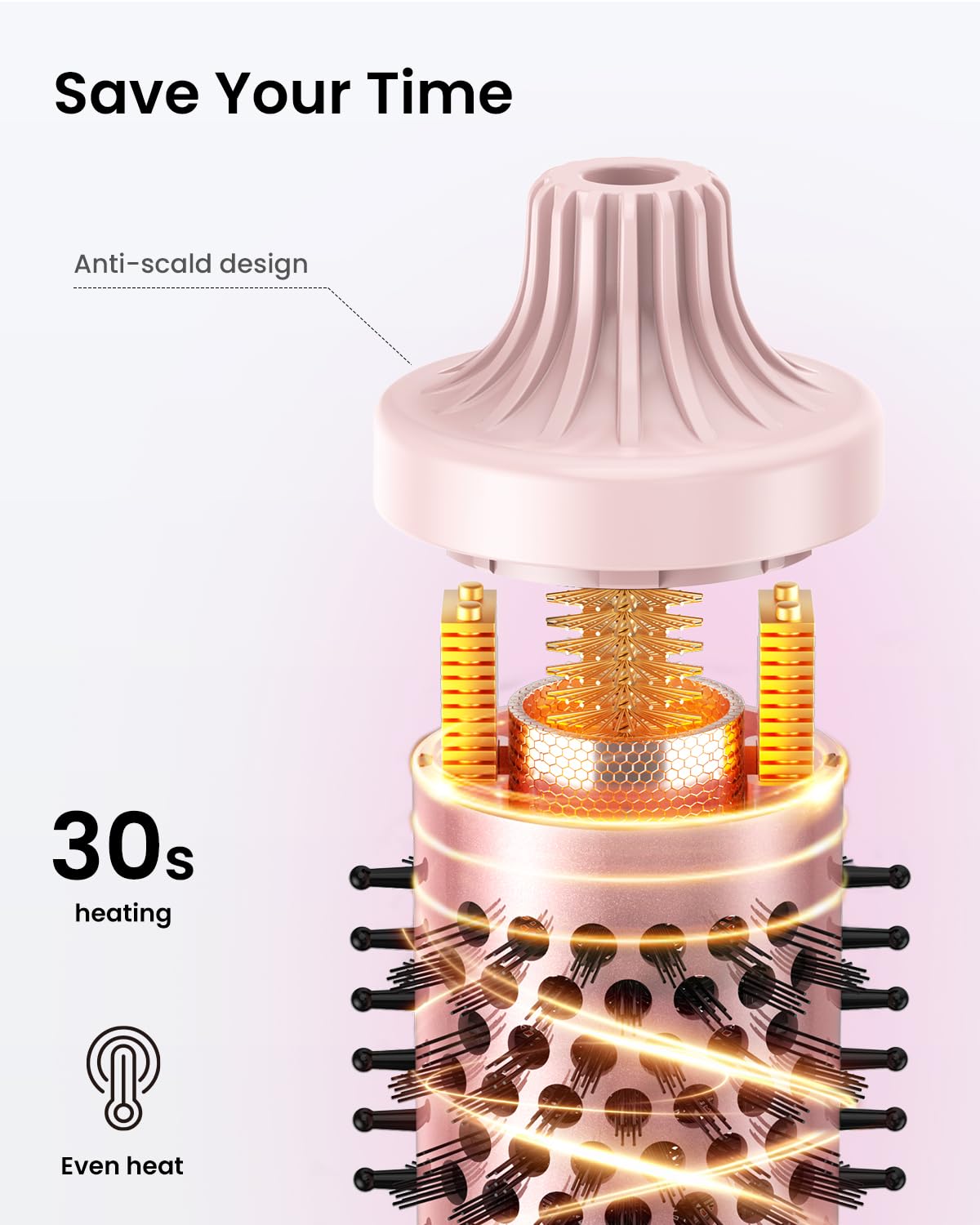 BESTOPE PRO 38mm Thermal Blowout Brush with 9 Ionic Heat Settings 5