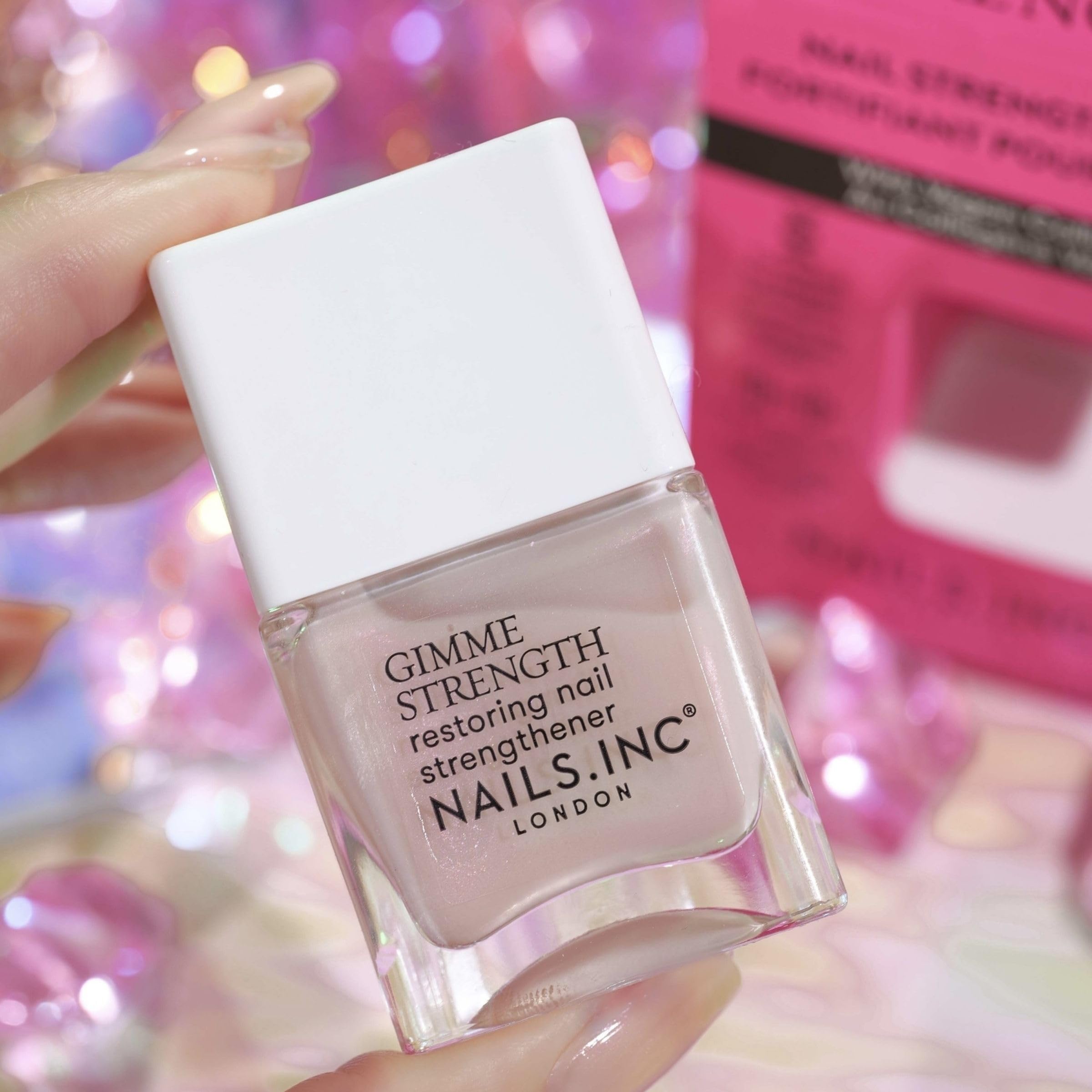 Nails Inc Gimme Strength Nail Treatment Restoring Strengthener with Vegan Collagen, 14 ML 4