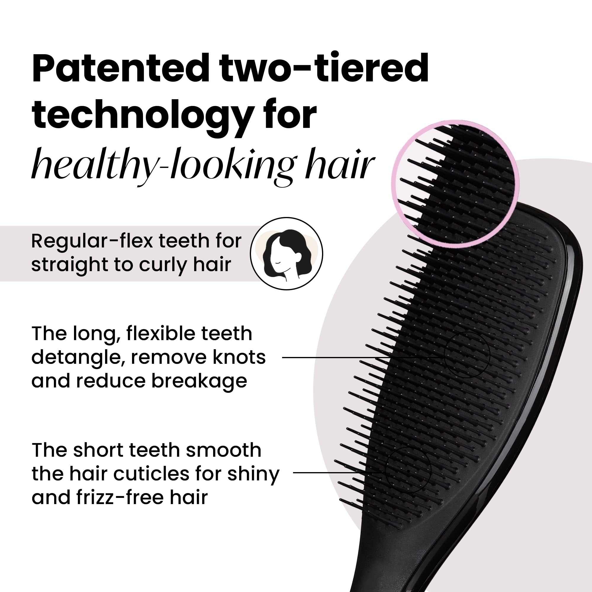 Tangle Teezer Ultimate Detangler Hairbrush for Wet & Dry Hair - Reduces Breakage