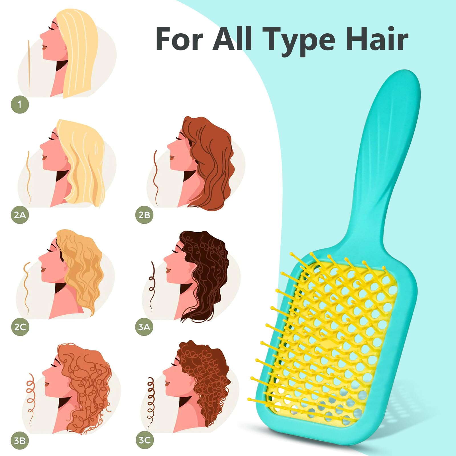 SHINLEA Detangler Hairbrush for Wet & Dry Hair with Vented Design 5