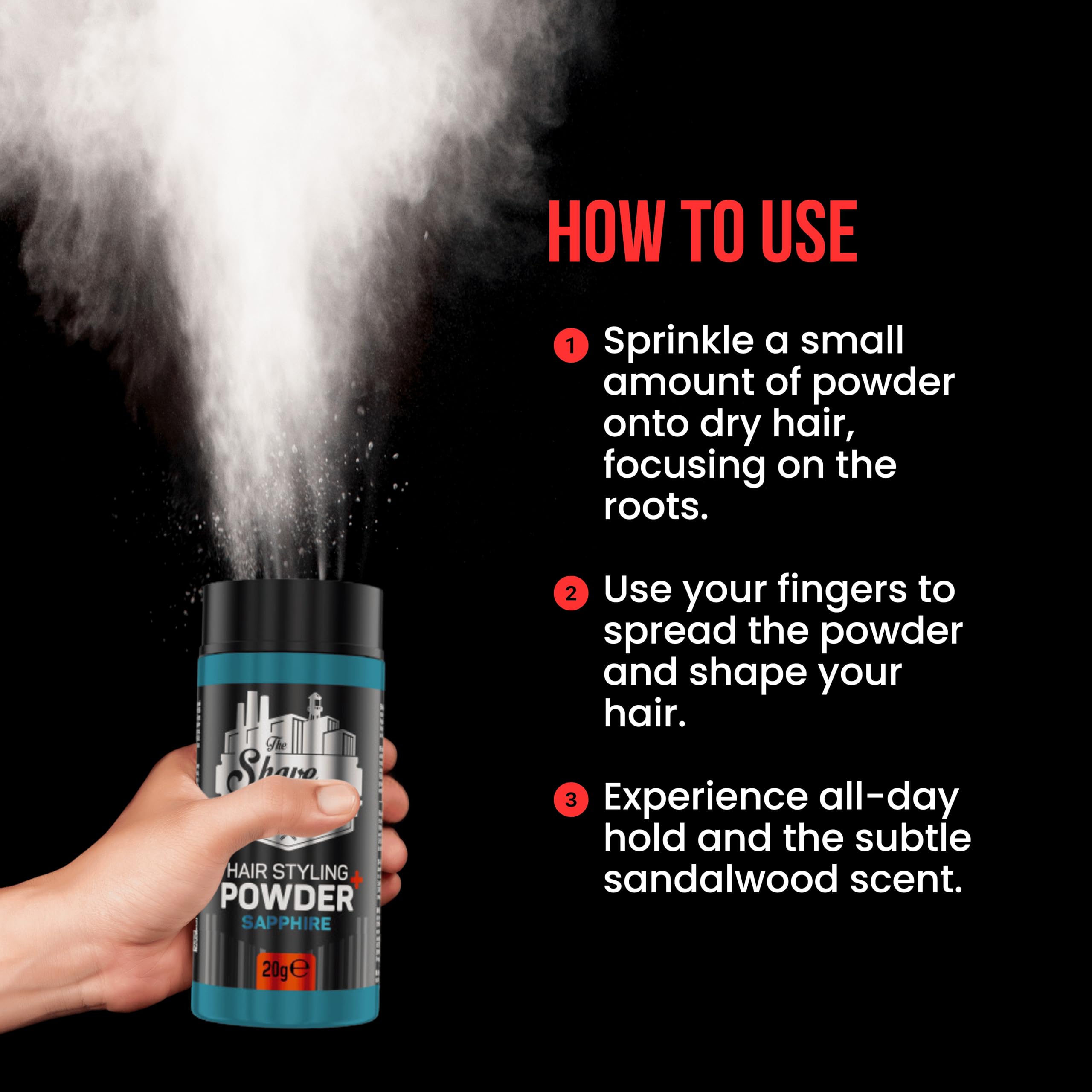 The Shave Factory Ultra Hold Hair Styling Powder Wax for Volume and Matte Finish (20g) 5