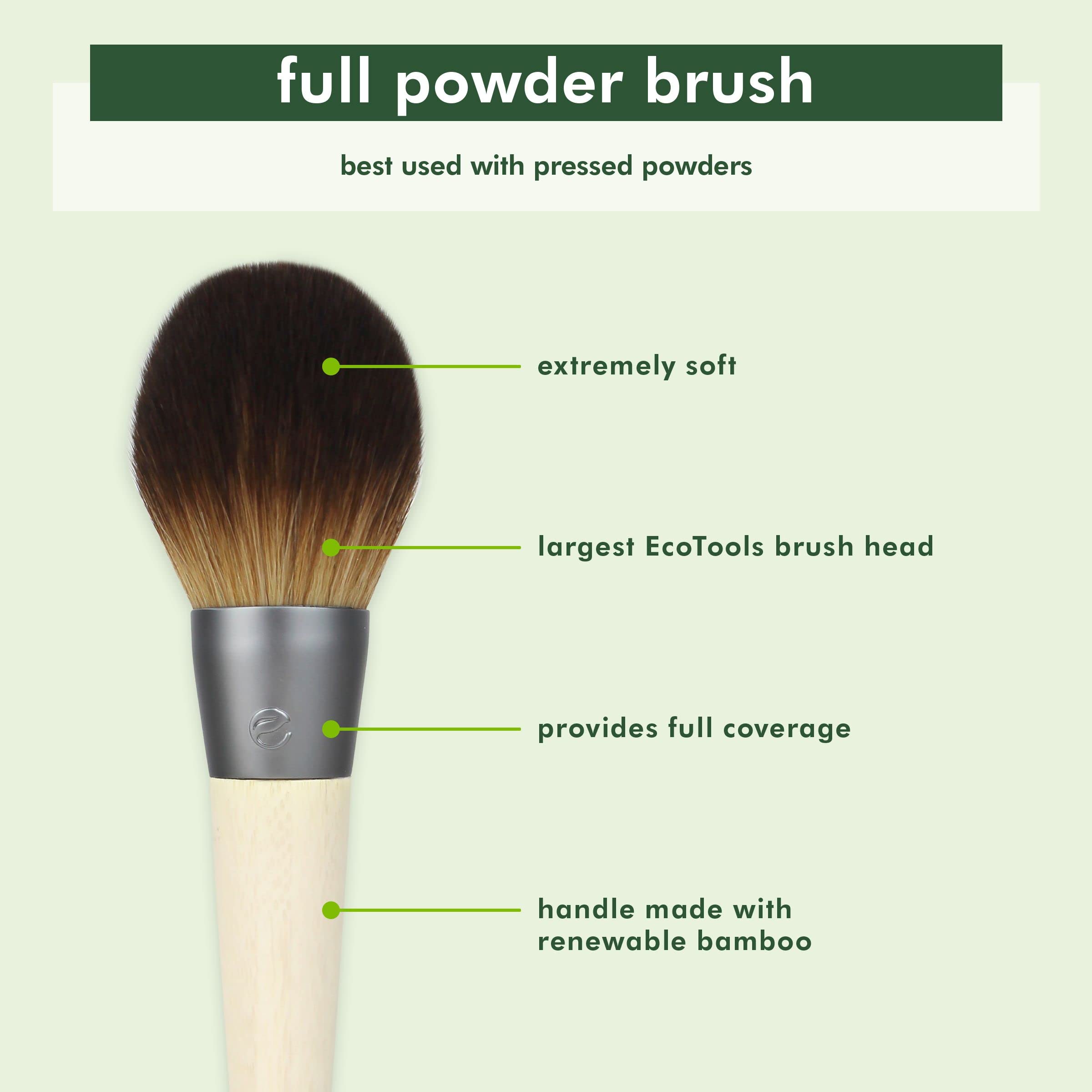 EcoTools Full Powder Brush for Loose & Pressed Powder - Vegan, Cruelty-Free Setting Makeup Tool 4
