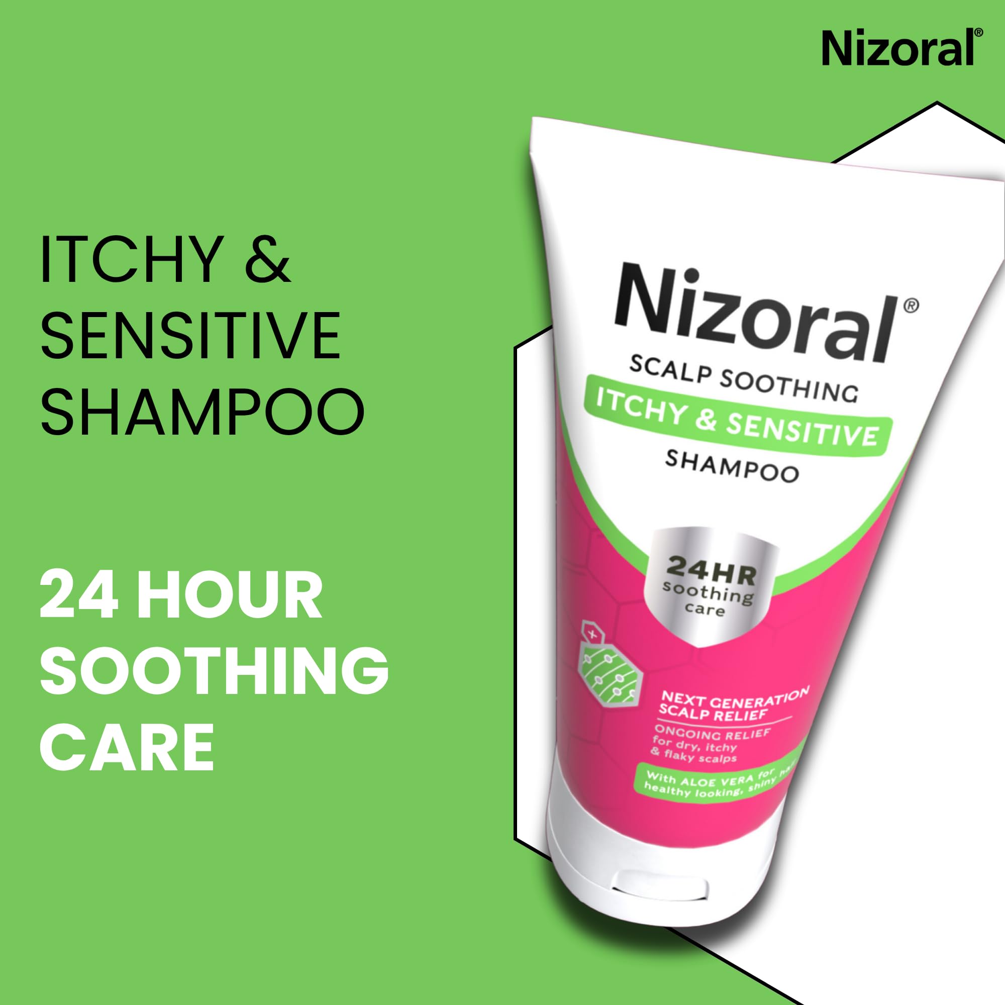 Nizoral Scalp Soothing Itchy & Sensitive Shampoo for 24 Hour Relief (200ml)