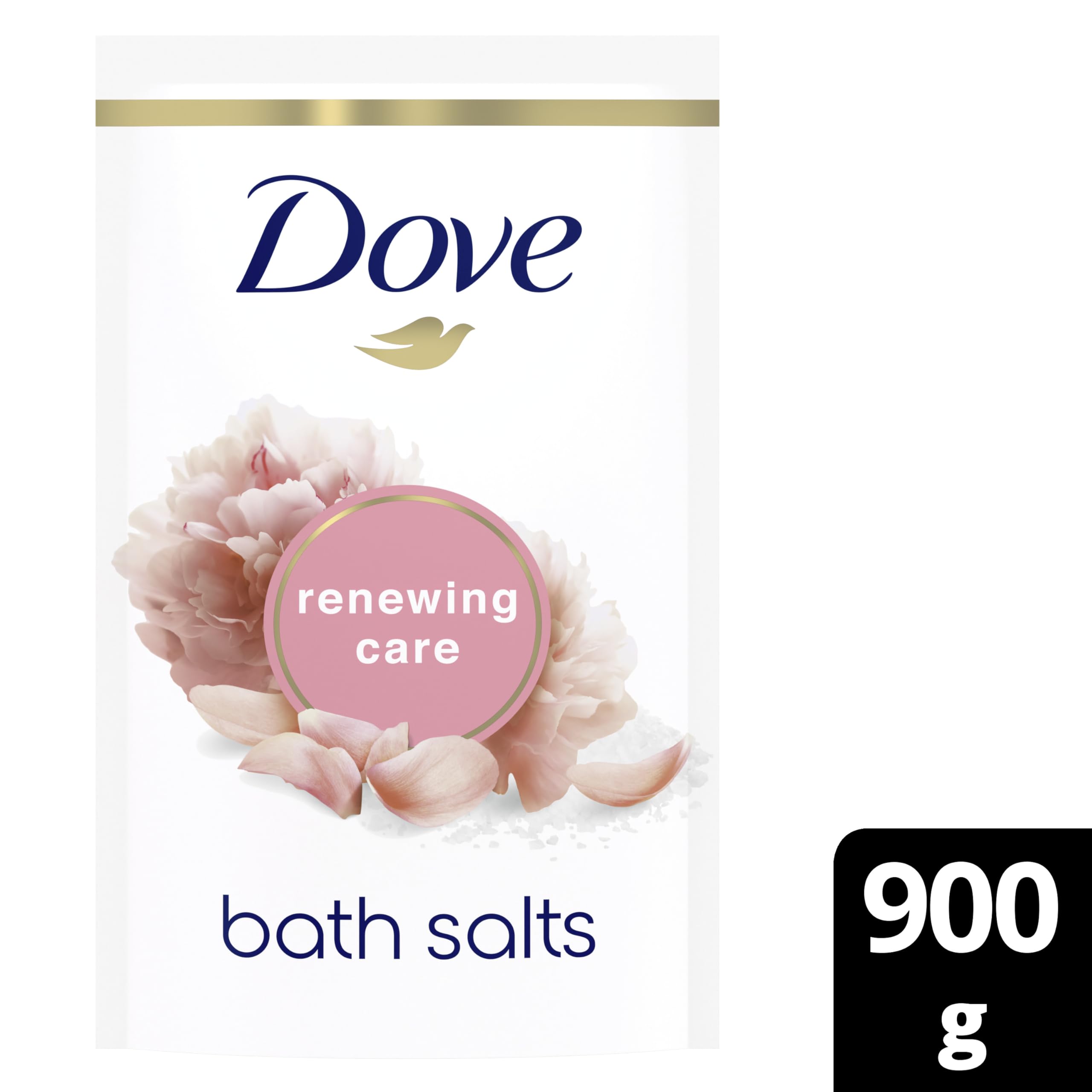 Dove Renewing Care Peony & Rose Bath Salts with Skin-Natural Moisturisers