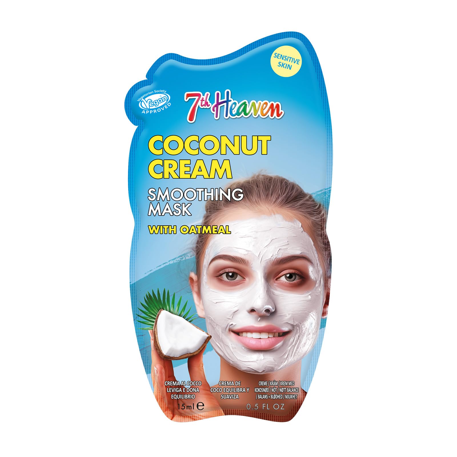 7th Heaven Coconut Cream Face Mask with Oatmeal for Sensitive & All Skin Types