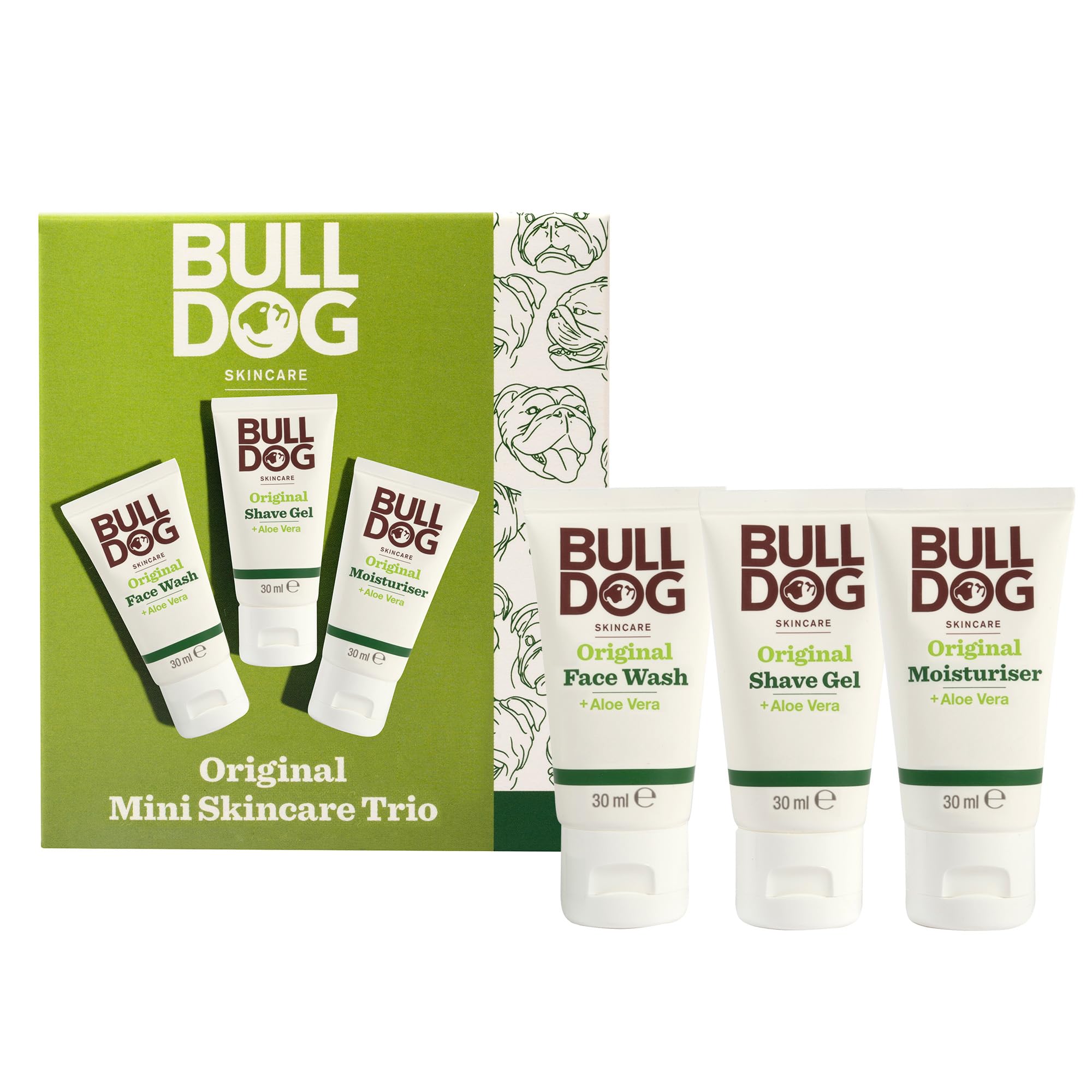 Bulldog Men's Mini Trio Gift Set: Face Wash, Shave Gel & Moisturiser