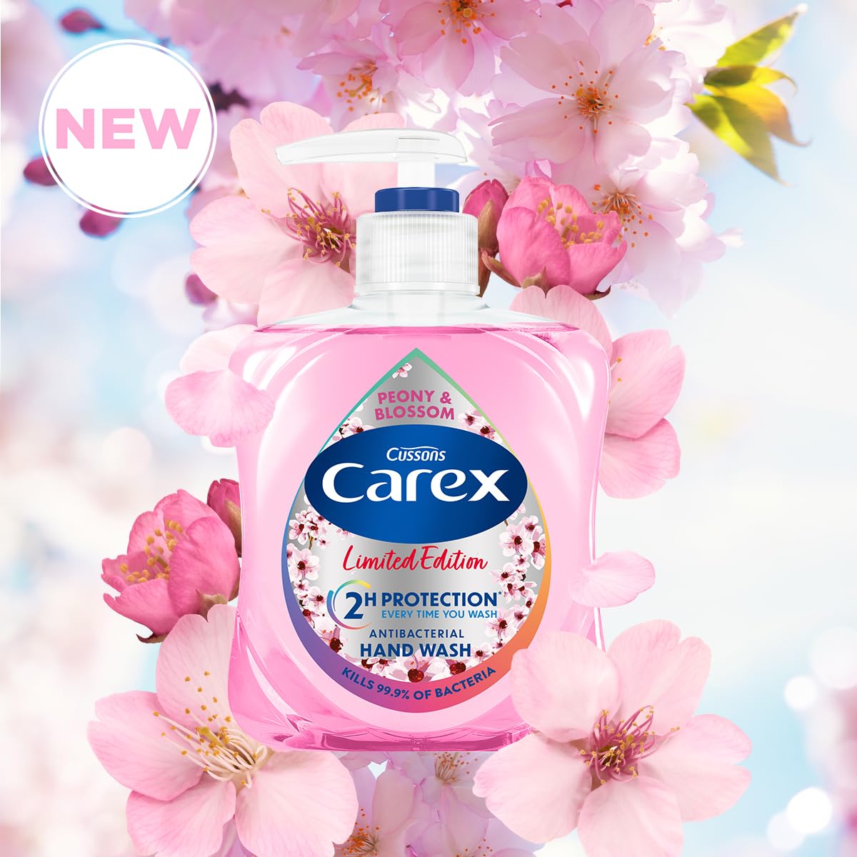 Carex Antibacterial Hand Wash with Peony & Blossom Scent - 2 Hour Protection 4