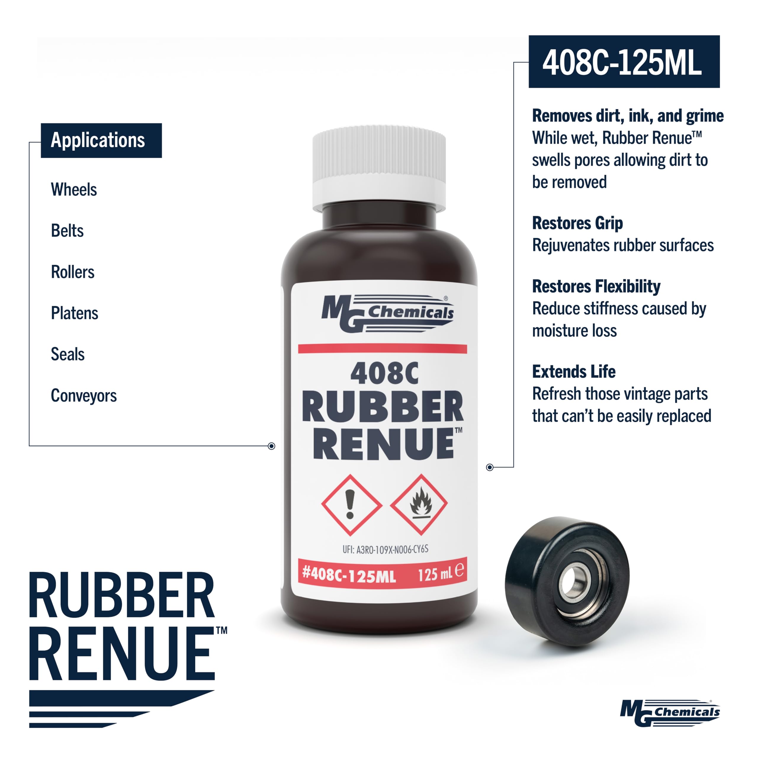MG Chemicals 408C Rubber Renue Cleaner: Rejuvenate and Restore Rubber Parts
