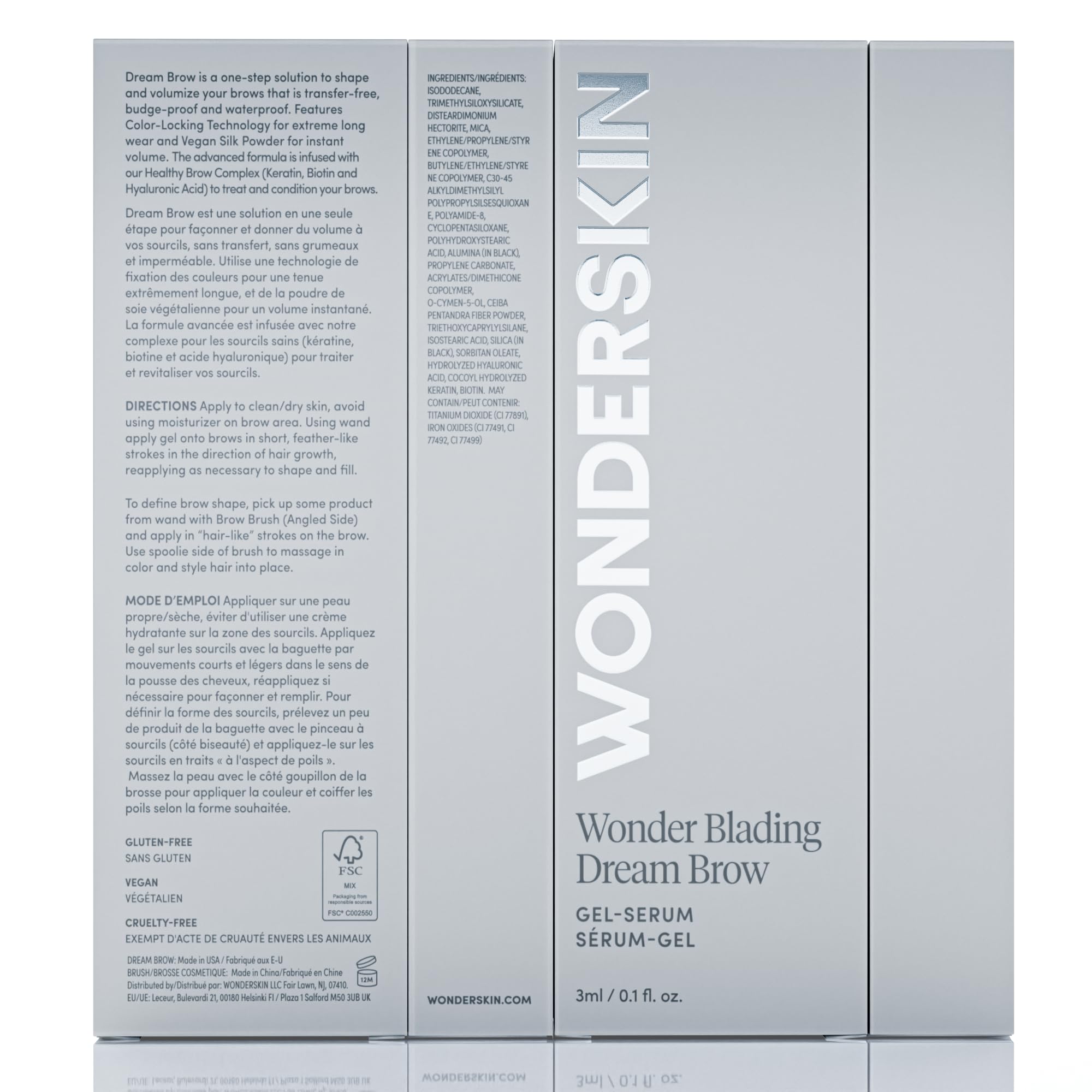 Wonderskin Dream Brow Eye Brow Gel Serum - Long Lasting, Water-Resistant Definition 8