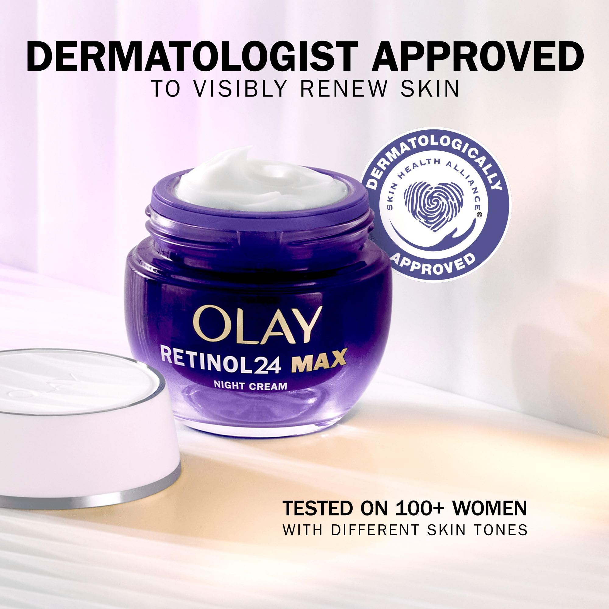 Olay Retinol 24 MAX Night Cream - Anti-Aging Face Moisturizer with Retinyl Propionate 6
