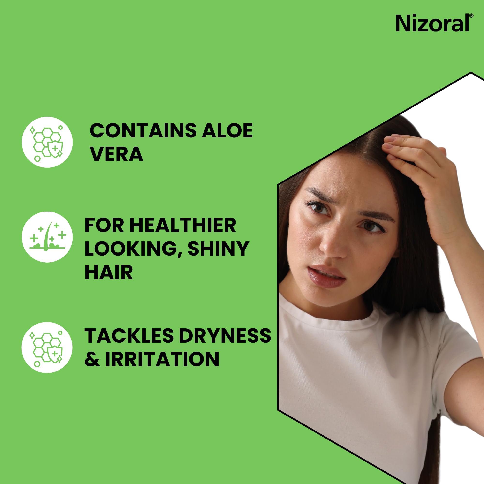 Nizoral Shampoo zur Beruhigung der Kopfhaut bei Juckreiz und empfindlicher Haut für 24 Stunden Linderung (200 ml) 4