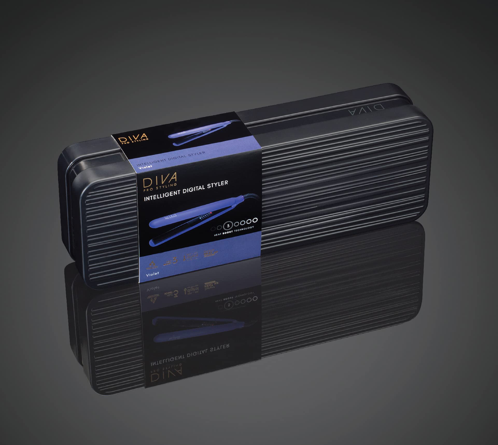 Diva Pro Styling Digital Straightener and Styler - Violet with Ceramic Plates 8