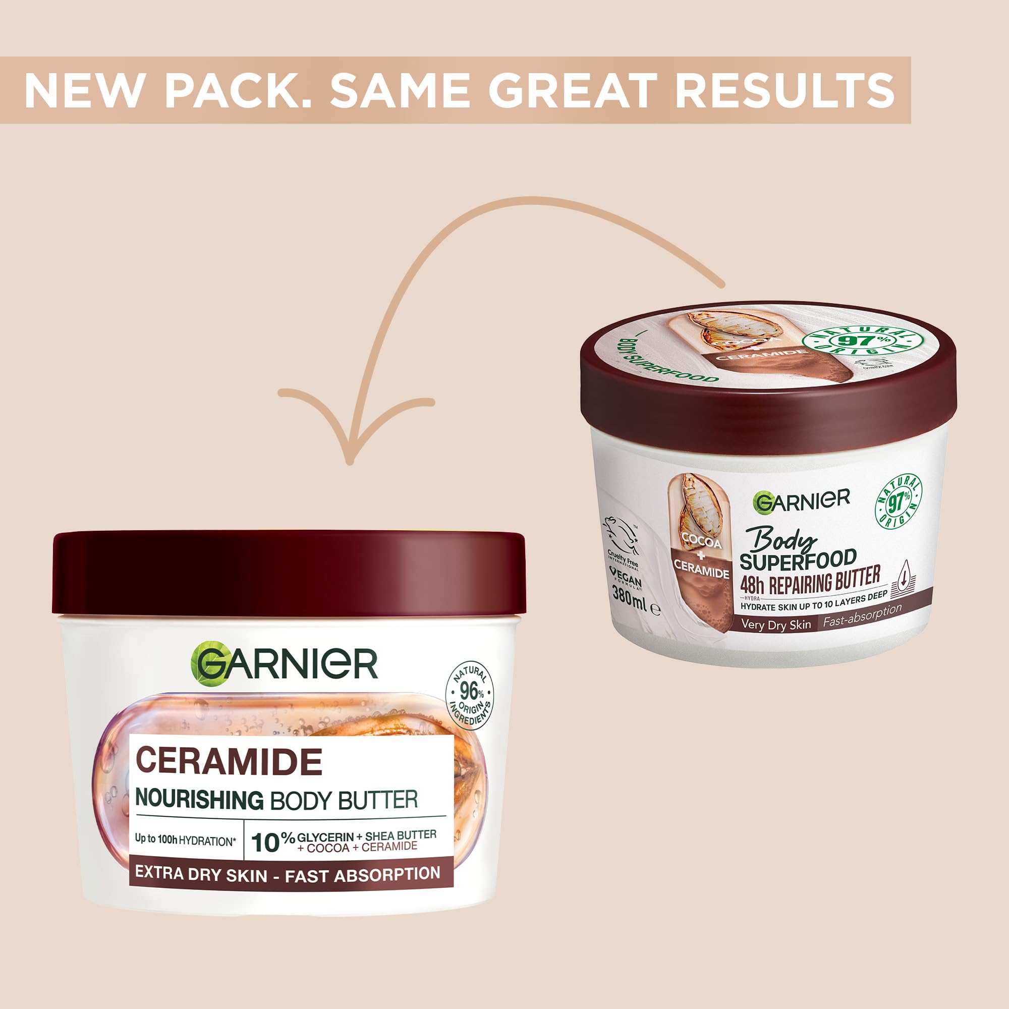 Garnier Body Superfood Repairing Body Butter with Cocoa & Ceramide for Dry Skin 6
