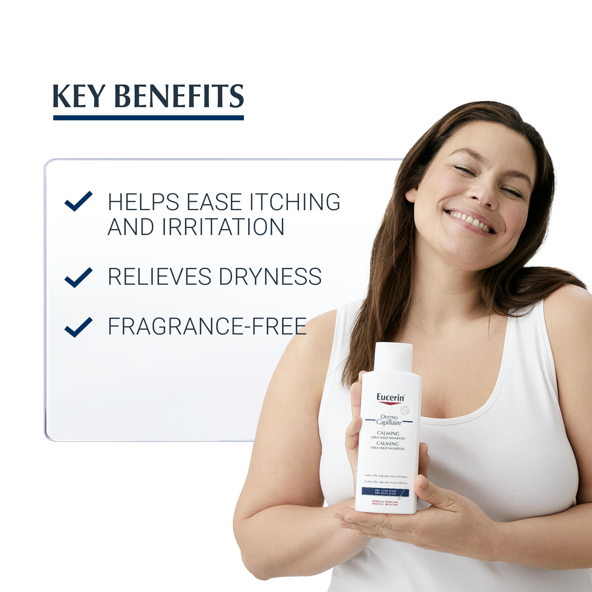 Eucerin DermoCapillaire Calming Urea Shampoo for Dry, Itchy Scalp 250 ml