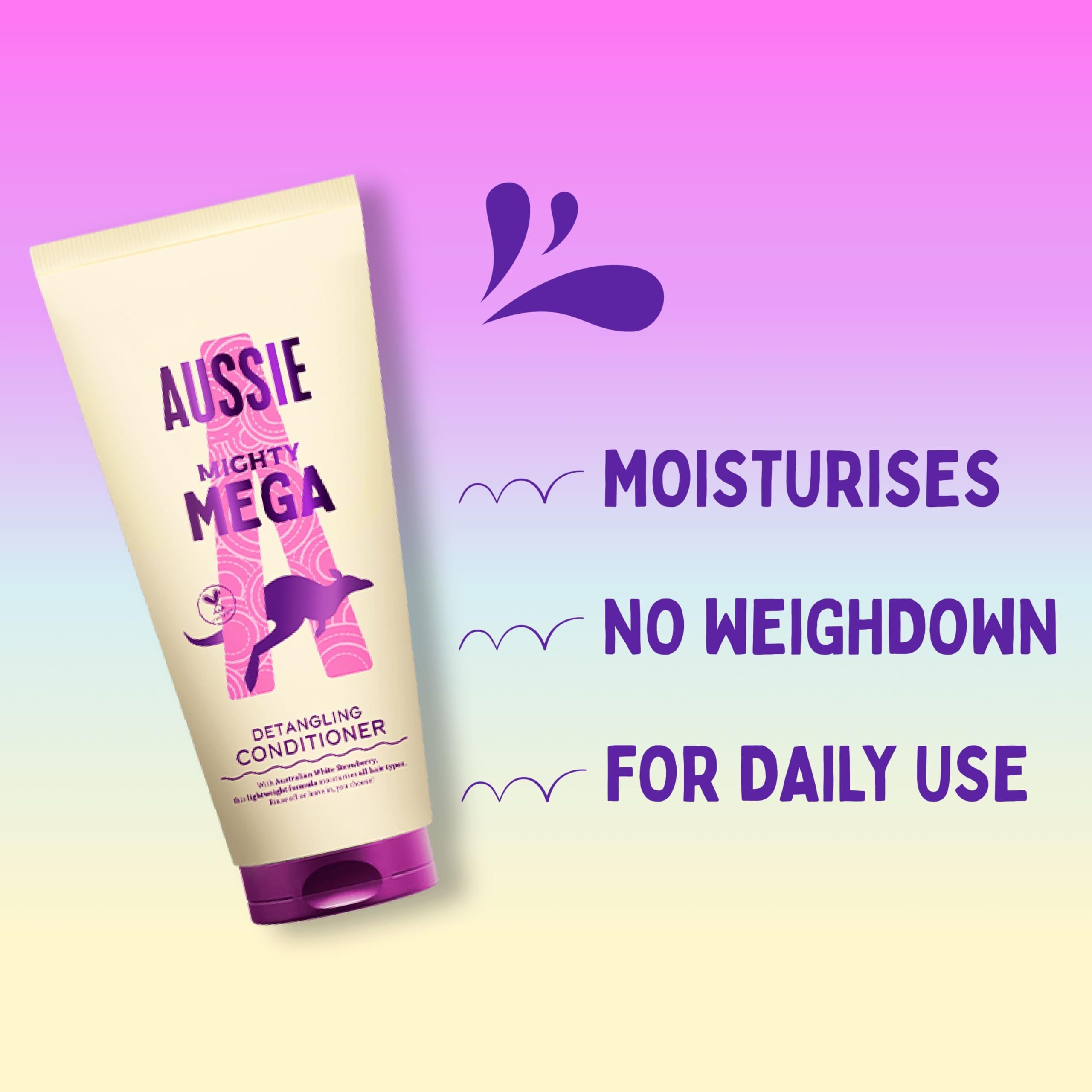 Aussie Mega Conditioner with Australian White Strawberry for All Hair Types 200ml