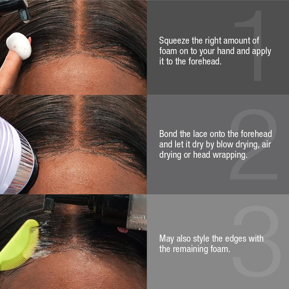 EBIN NEW YORK Wonder Lace Bond Lace Melt Mousse for Seamless Wig Installation (100 ml) 5