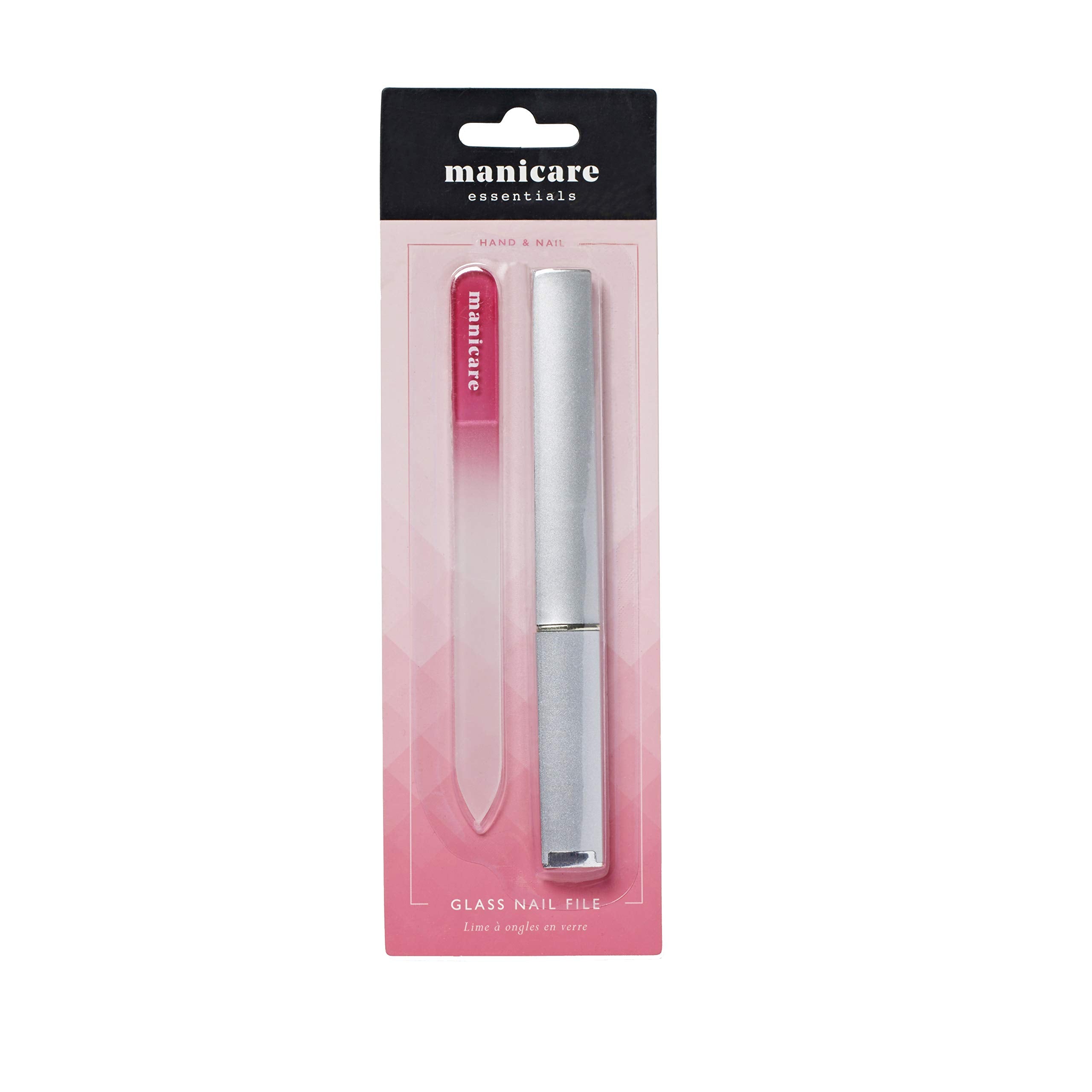 Manicare Double Sided Medium Grit Glass Nail File with Protective Case 3