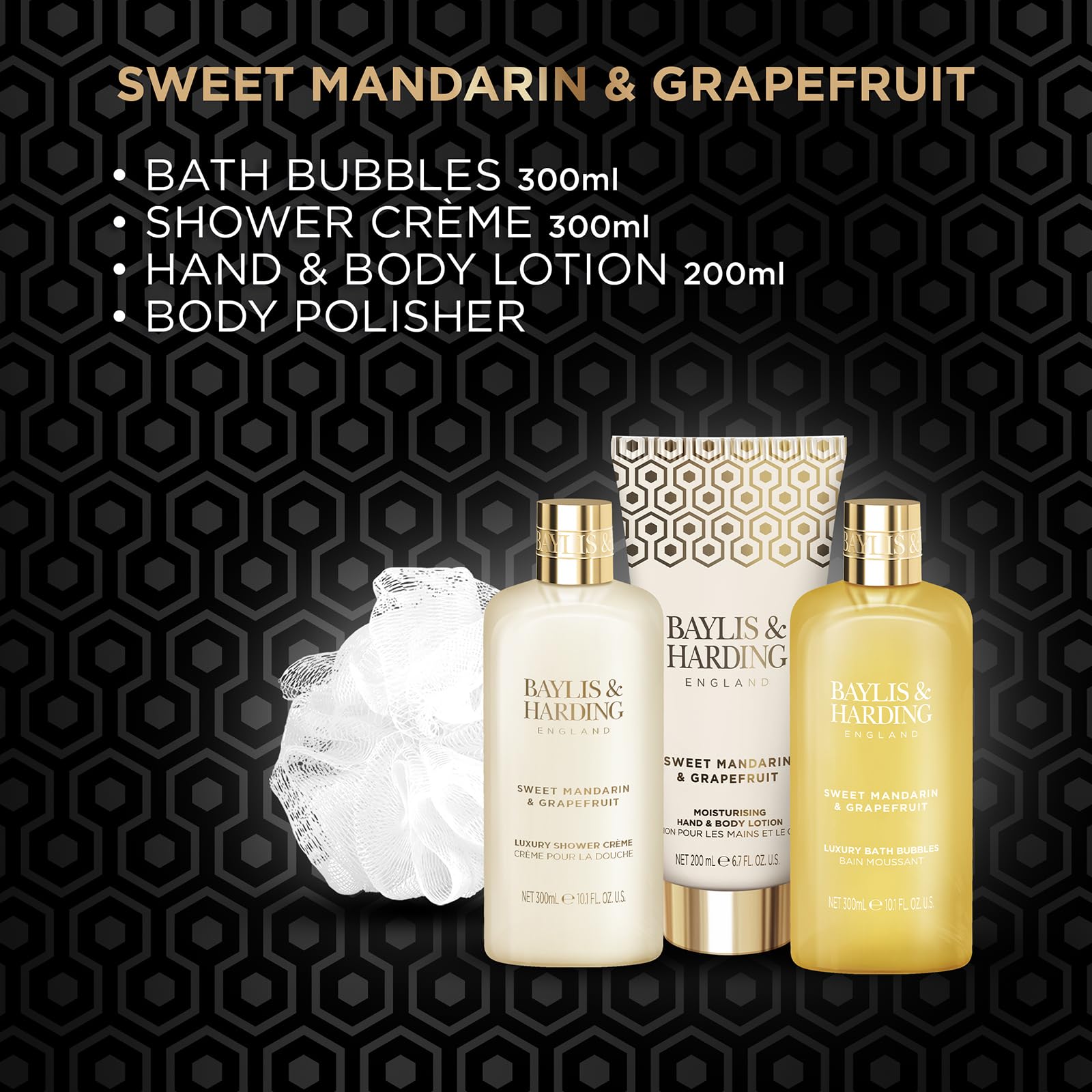 Baylis &amp; Harding Luxus-Schlagzeug-Geschenkset mit süßer Mandarine und Grapefruit - Vegan F 3