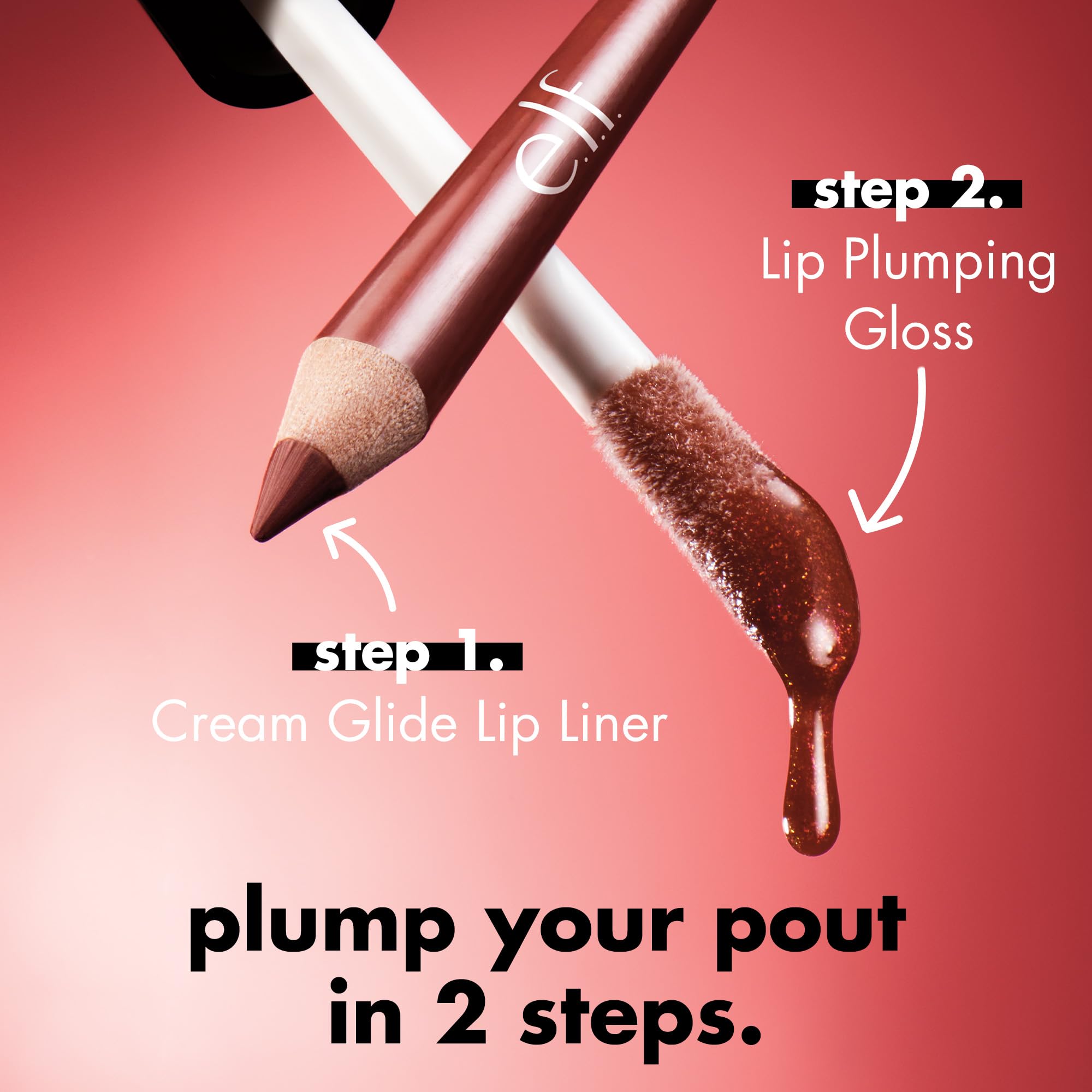 e.l.f. Lip Plumping Gloss in Sparkling Rosé - High-Shine, Volumizing, Hydrating 6